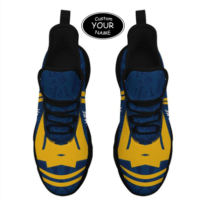 Max Sowl-25-cy-Morgantown-20-4, Personalized West Virginia Mountaineers Custom Max Sowl Shoes, Personalized Sport Footwear, Custom Color-Blocked Running Shoes
