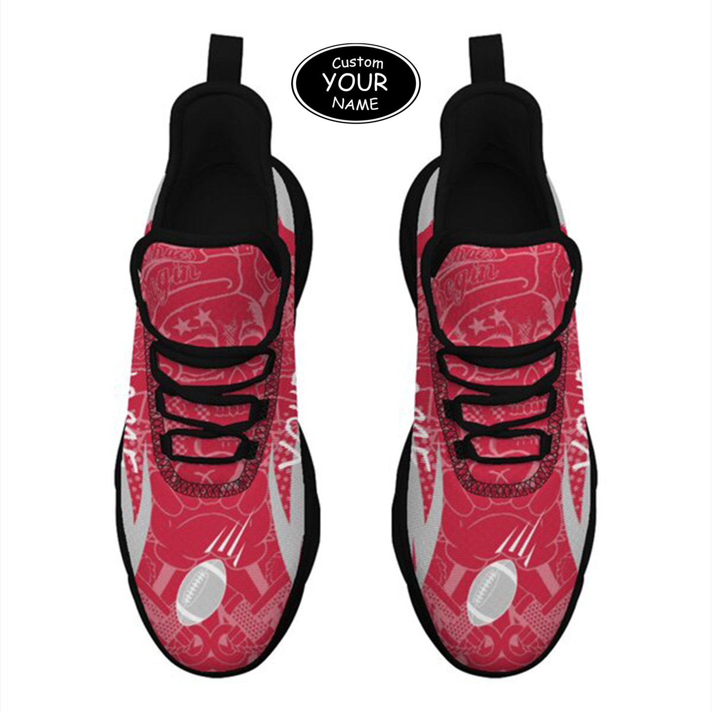 Max Sowl-25-yy-Tuscaloosa-2-4, Personalized Alabama Crimson Tide Custom Max Sowl Shoes, Personalized Sport Footwear, Custom Color-Blocked Running Shoes