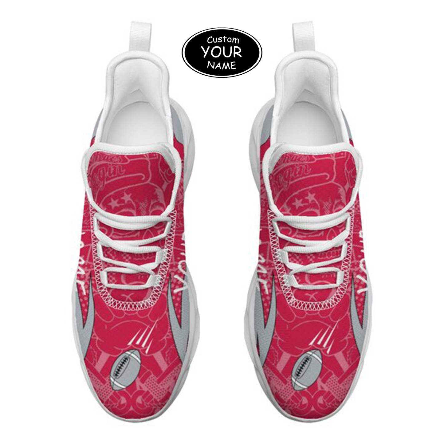 Max Sowl-25-yy-Columbus-3-4, Personalized Ohio State Buckeyes Custom Max Sowl Shoes, Personalized Sport Footwear, Custom Color-Blocked Running Shoes