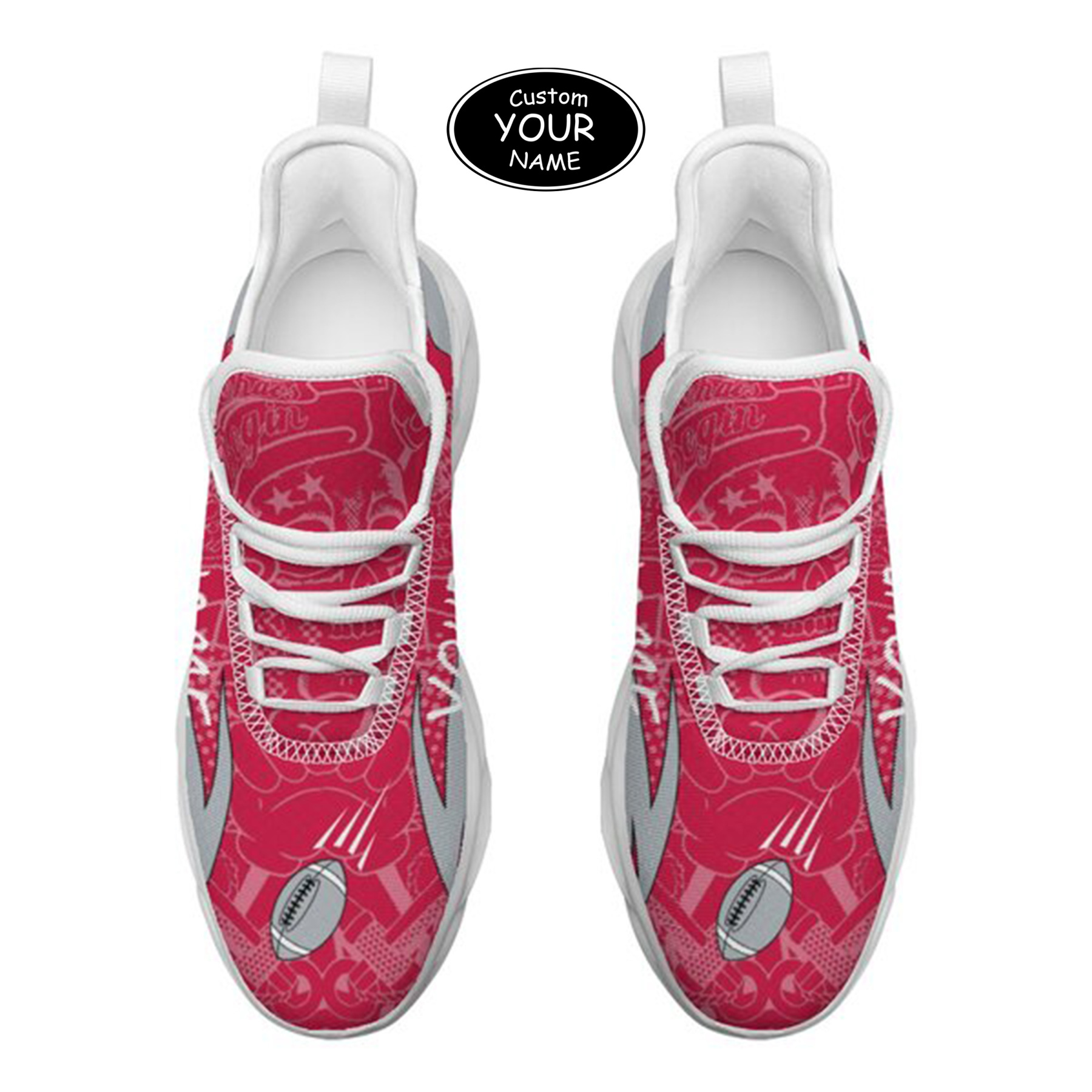 Max Sowl-25-yy-Columbus-3-4, Personalized Ohio State Buckeyes Custom Max Sowl Shoes, Personalized Sport Footwear, Custom Color-Blocked Running Shoes