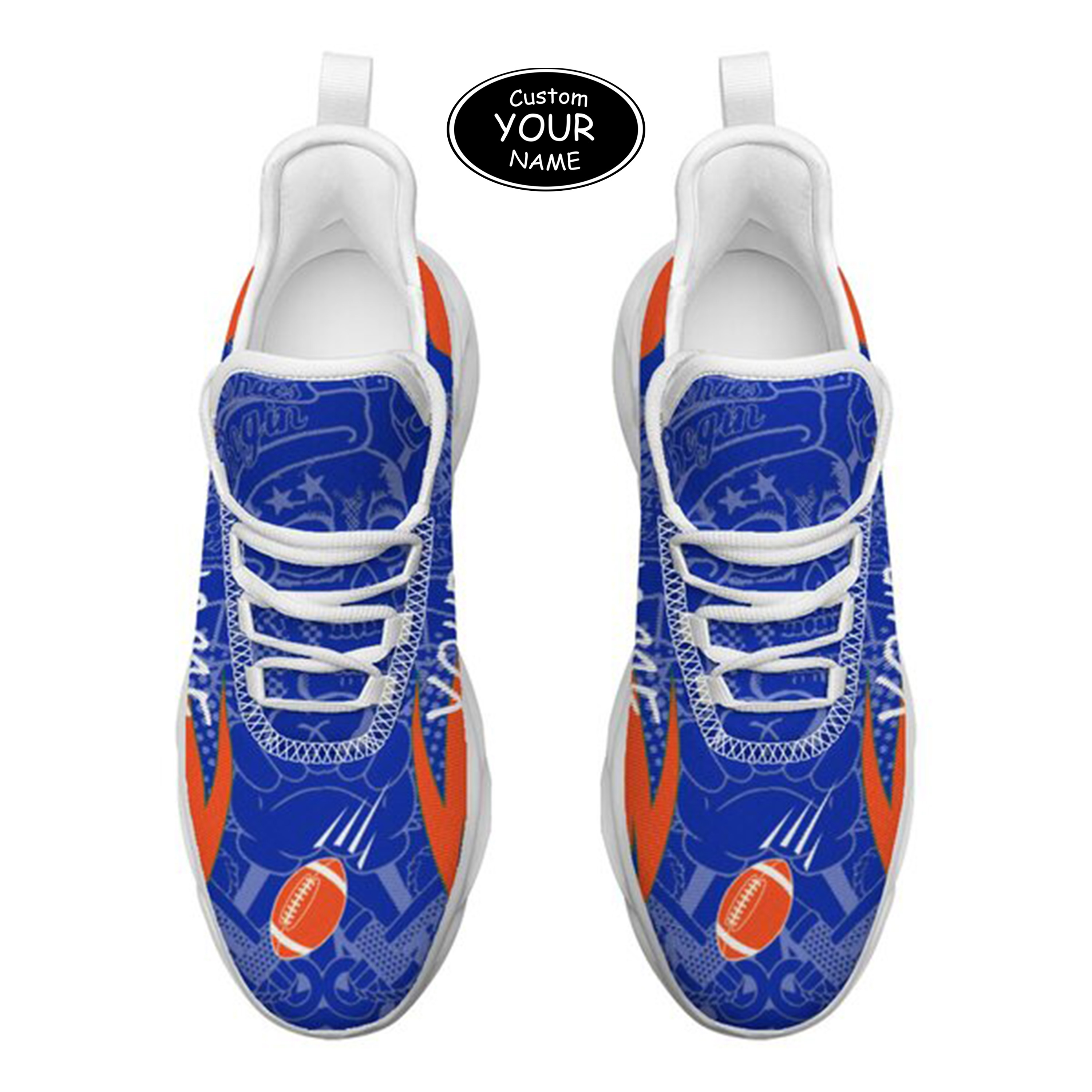 Max Sowl-25-yy-Gainesville-7-4, Personalized Florida Gators Custom Max Sowl Shoes, Personalized Sport Footwear, Custom Color-Blocked Running Shoes