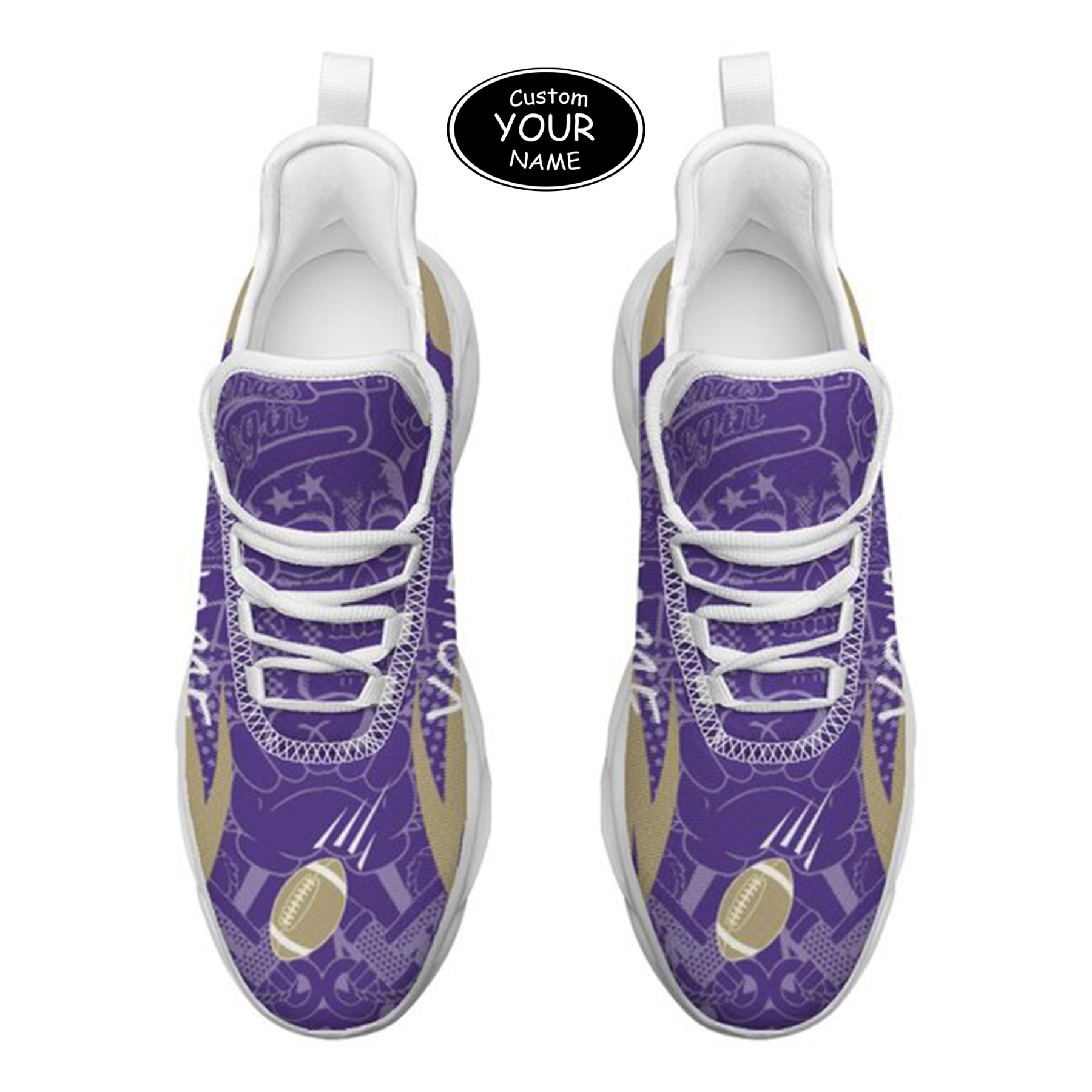 Max Sowl-25-yy-Seattle-13-4, Personalized Washington Huskies Custom Max Sowl Shoes, Personalized Sport Footwear, Custom Color-Blocked Running Shoes