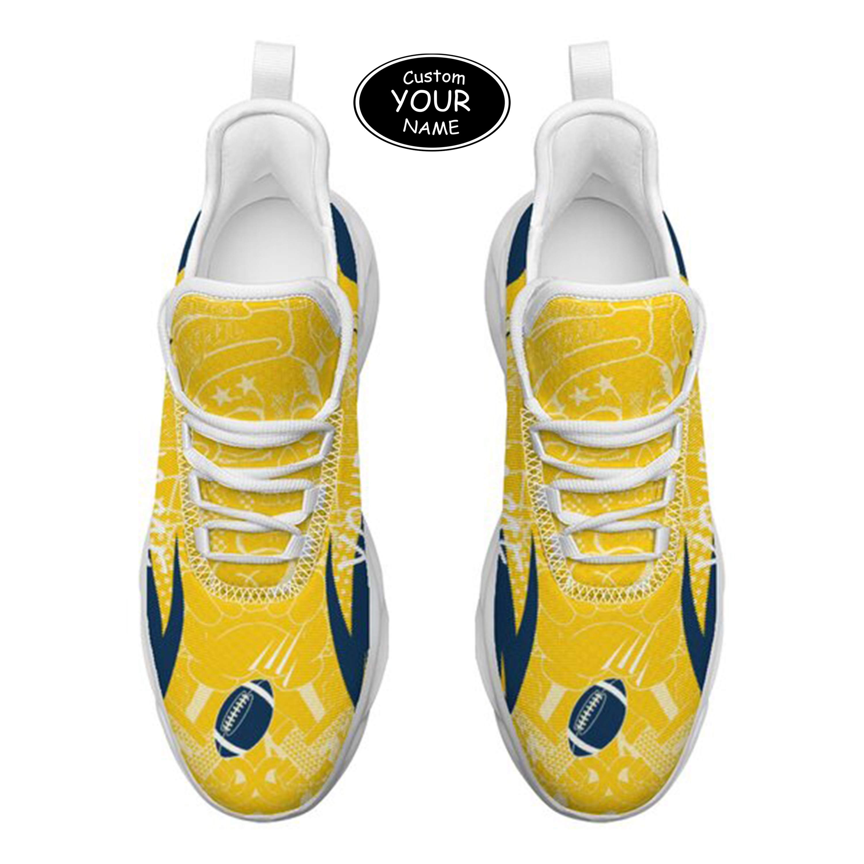 Max Sowl-25-yy-Ann Arbor-14-4, Personalized Michigan Wolverines Custom Max Sowl Shoes, Personalized Sport Footwear, Custom Color-Blocked Running Shoes