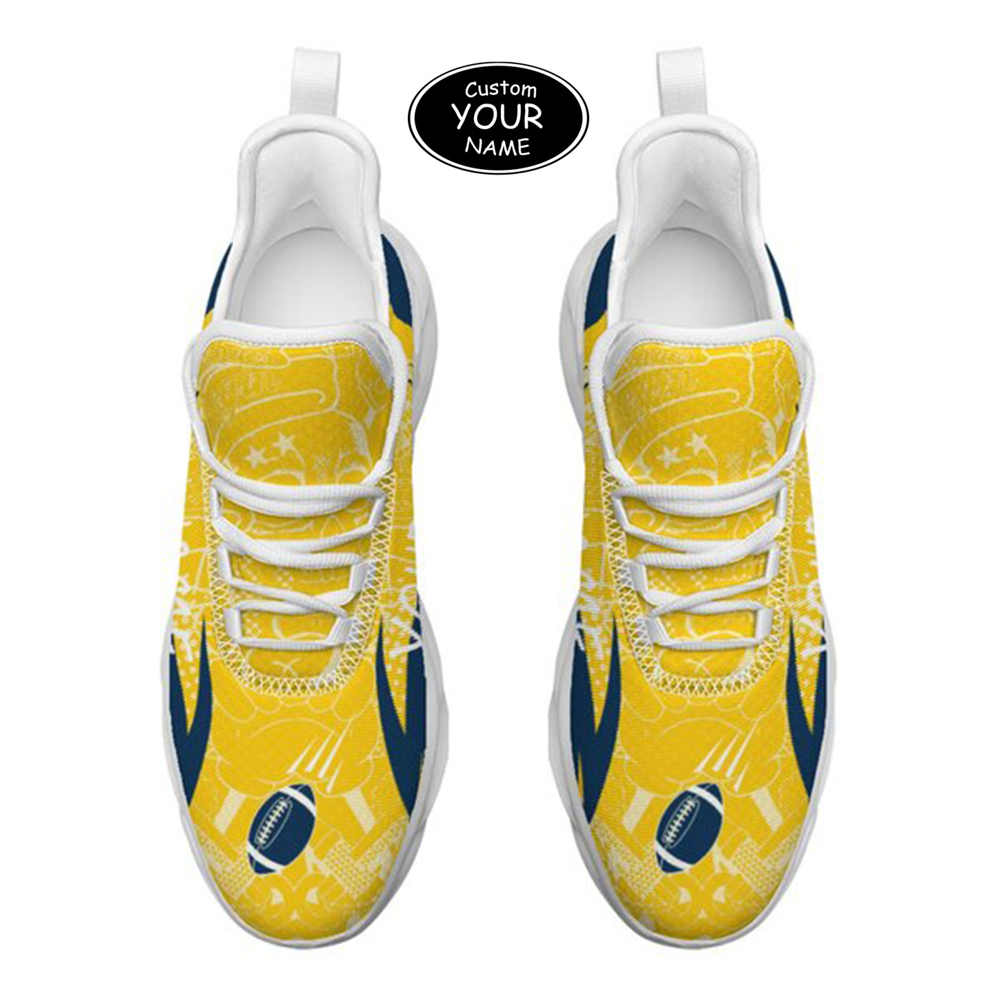 Max Sowl-25-yy-Ann Arbor-14-4, Personalized Michigan Wolverines Custom Max Sowl Shoes, Personalized Sport Footwear, Custom Color-Blocked Running Shoes