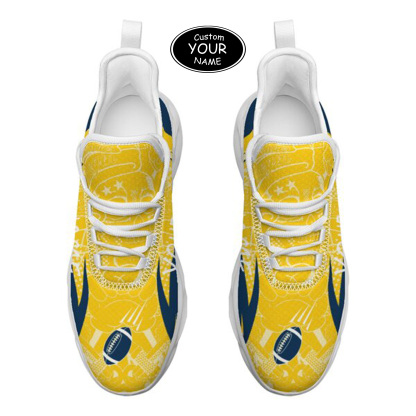 Max Sowl-25-yy-Ann Arbor-14-4, Personalized Michigan Wolverines Custom Max Sowl Shoes, Personalized Sport Footwear, Custom Color-Blocked Running Shoes