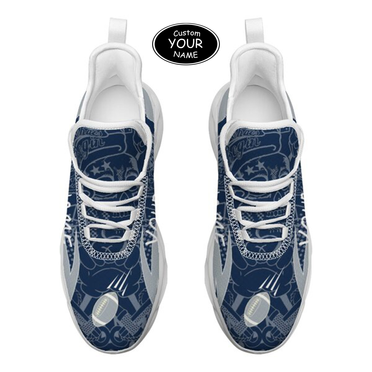 Max Sowl-25-yy-State College-17-4, Personalized Penn State Nittany Lions Custom Max Sowl Shoes, Personalized Sport Footwear, Custom Color-Blocked Running Shoes
