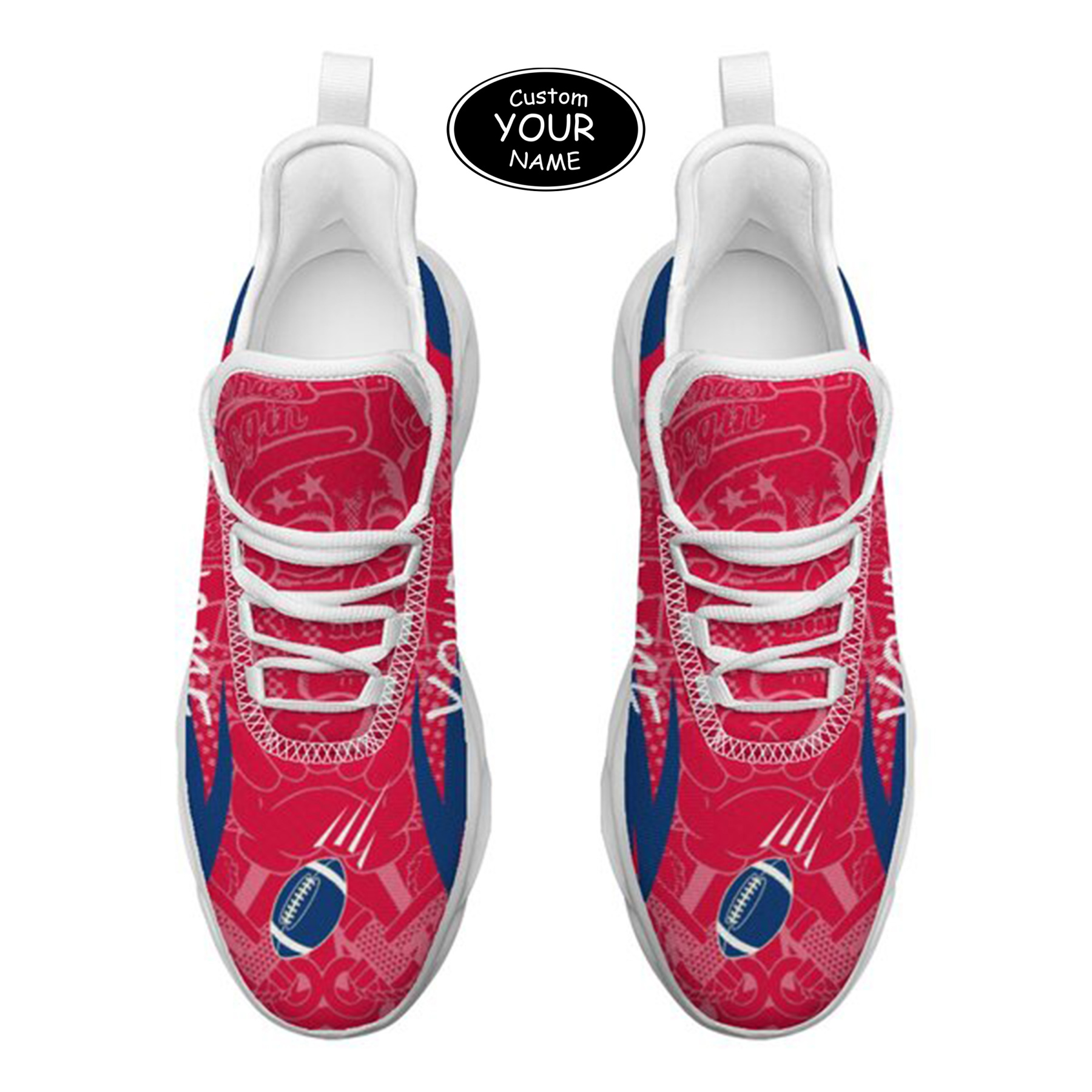 Max Sowl-25-yy-Fresno-18-4, Personalized Fresno State Bulldogs Custom Max Sowl Shoes, Personalized Sport Footwear, Custom Color-Blocked Running Shoes