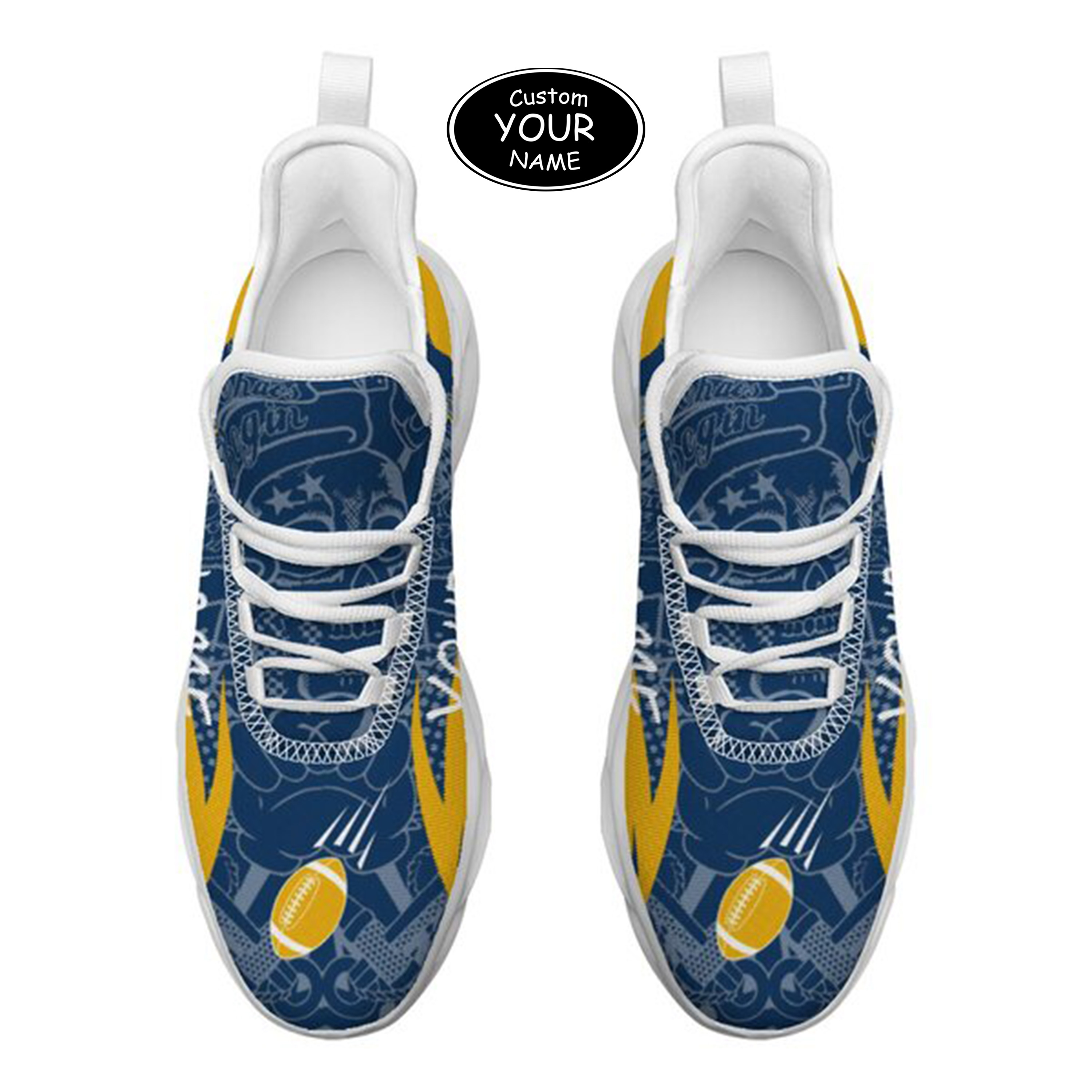 Max Sowl-25-yy-Morgantown-20-4, Personalized West Virginia Mountaineers Custom Max Sowl Shoes, Personalized Sport Footwear, Custom Color-Blocked Running Shoes