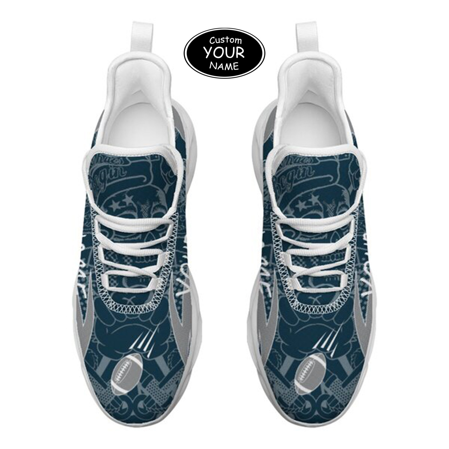 Max Sowl-25-yy-Logan-22-4, Personalized Utah State Aggies Custom Max Sowl Shoes, Personalized Sport Footwear, Custom Color-Blocked Running Shoes