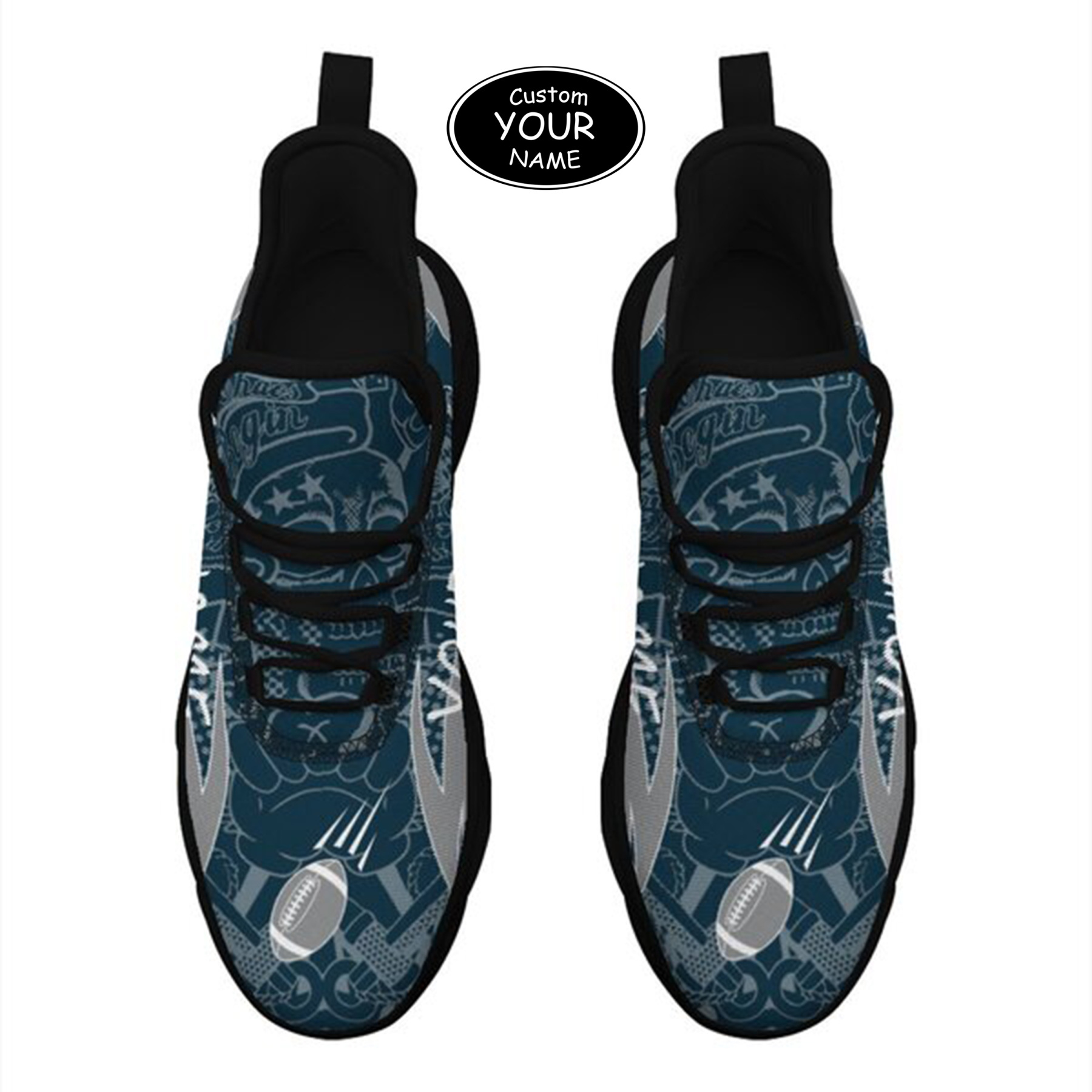 Max Sowl-25-yy-Logan-22-4, Personalized Utah State Aggies Custom Max Sowl Shoes, Personalized Sport Footwear, Custom Color-Blocked Running Shoes