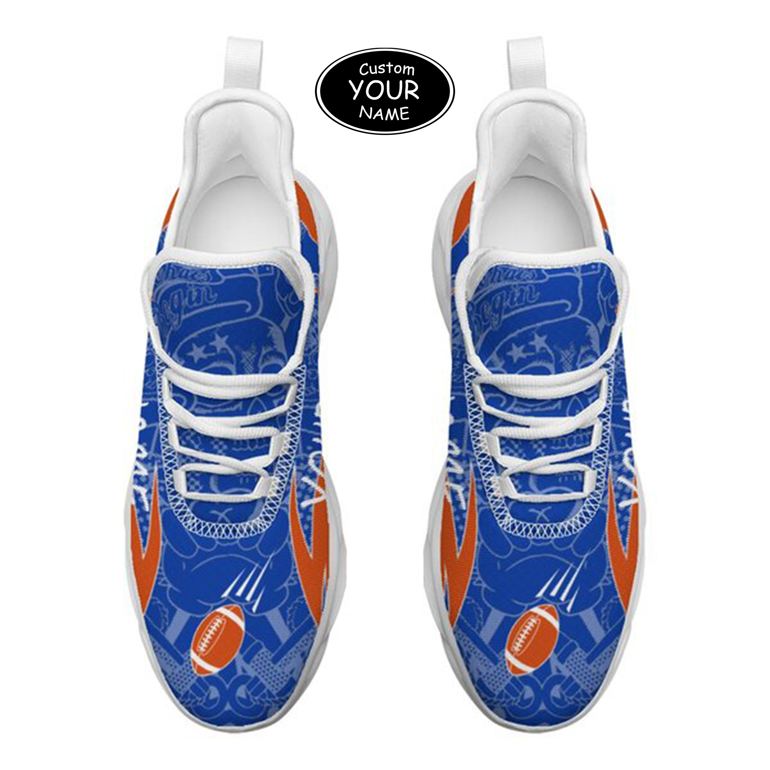 Max Sowl-25-yy-Boise-23-4, Personalized Boise State Broncos Custom Max Sowl Shoes, Personalized Sport Footwear, Custom Color-Blocked Running Shoes