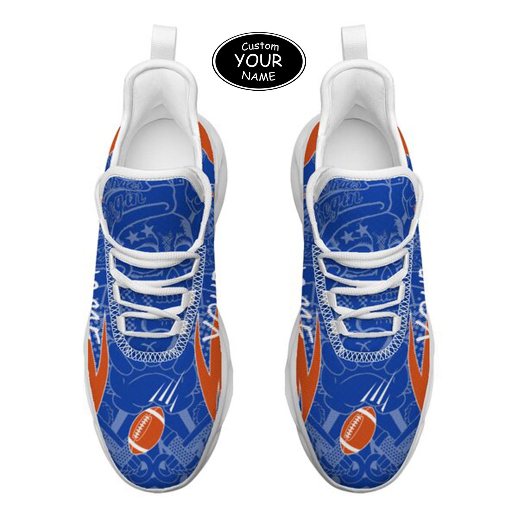 Max Sowl-25-yy-Boise-23-4, Personalized Boise State Broncos Custom Max Sowl Shoes, Personalized Sport Footwear, Custom Color-Blocked Running Shoes
