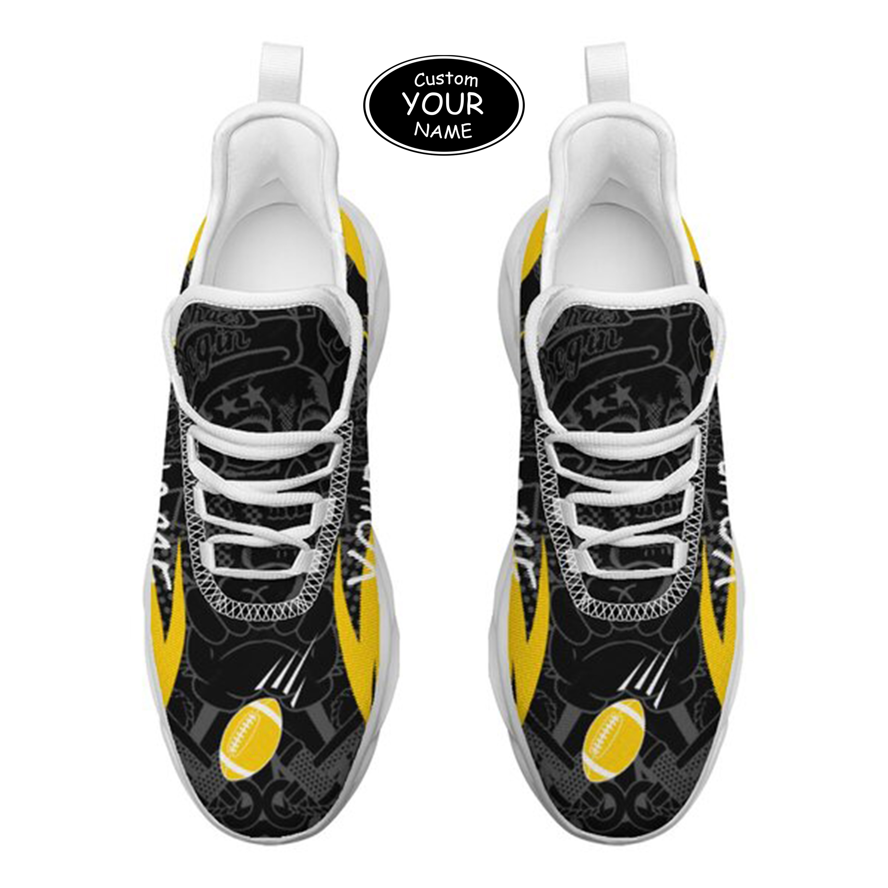 Max Sowl-25-yy-Iowa City-25-4, Personalized Iowa Hawkeyes Custom Max Sowl Shoes, Personalized Sport Footwear, Custom Color-Blocked Running Shoes