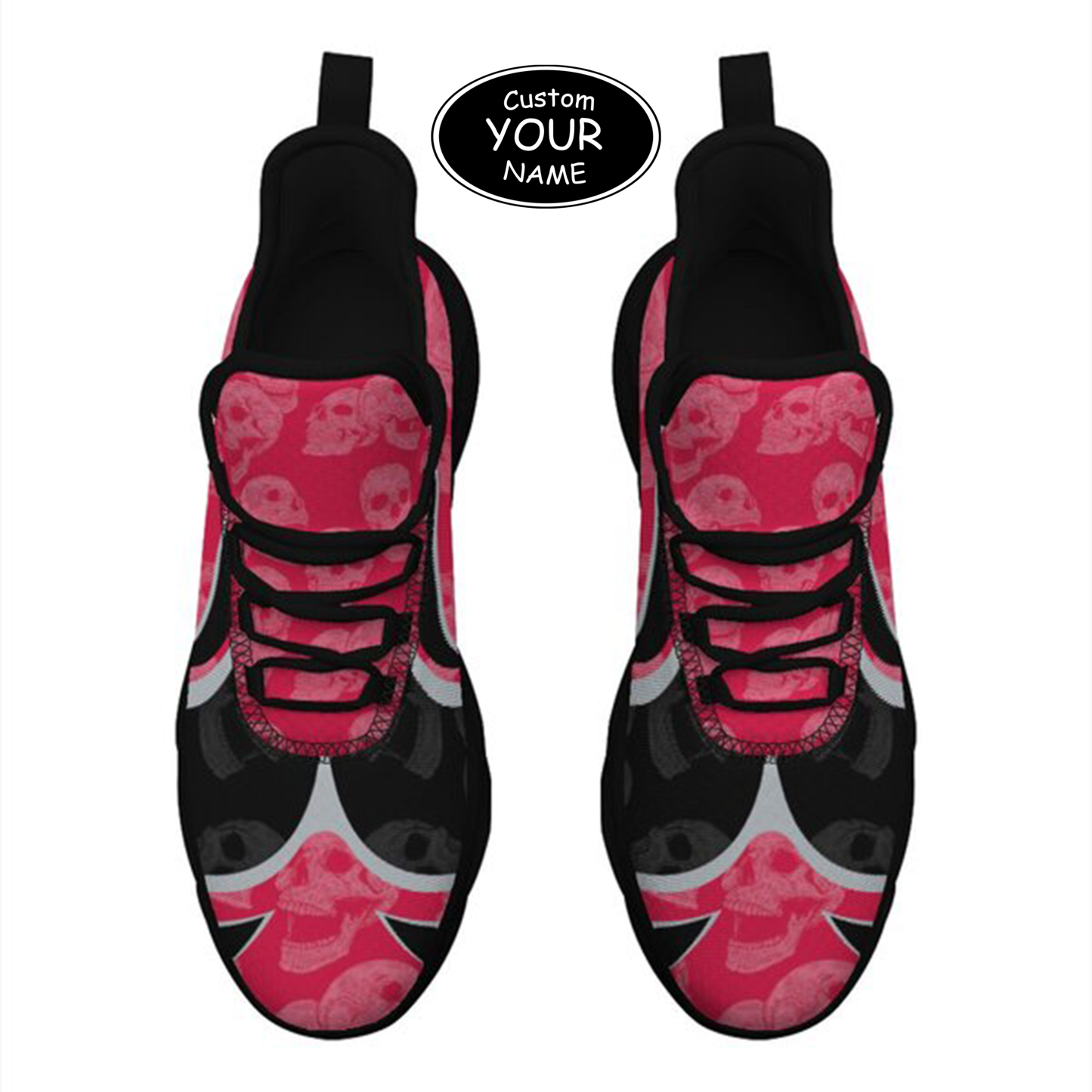 Max Sowl-25-cy-Columbus-3-5, Personalized Ohio State Buckeyes Custom Max Sowl Shoes, Personalized Skull Sport Footwear, Custom Color-Blocked Running Shoes