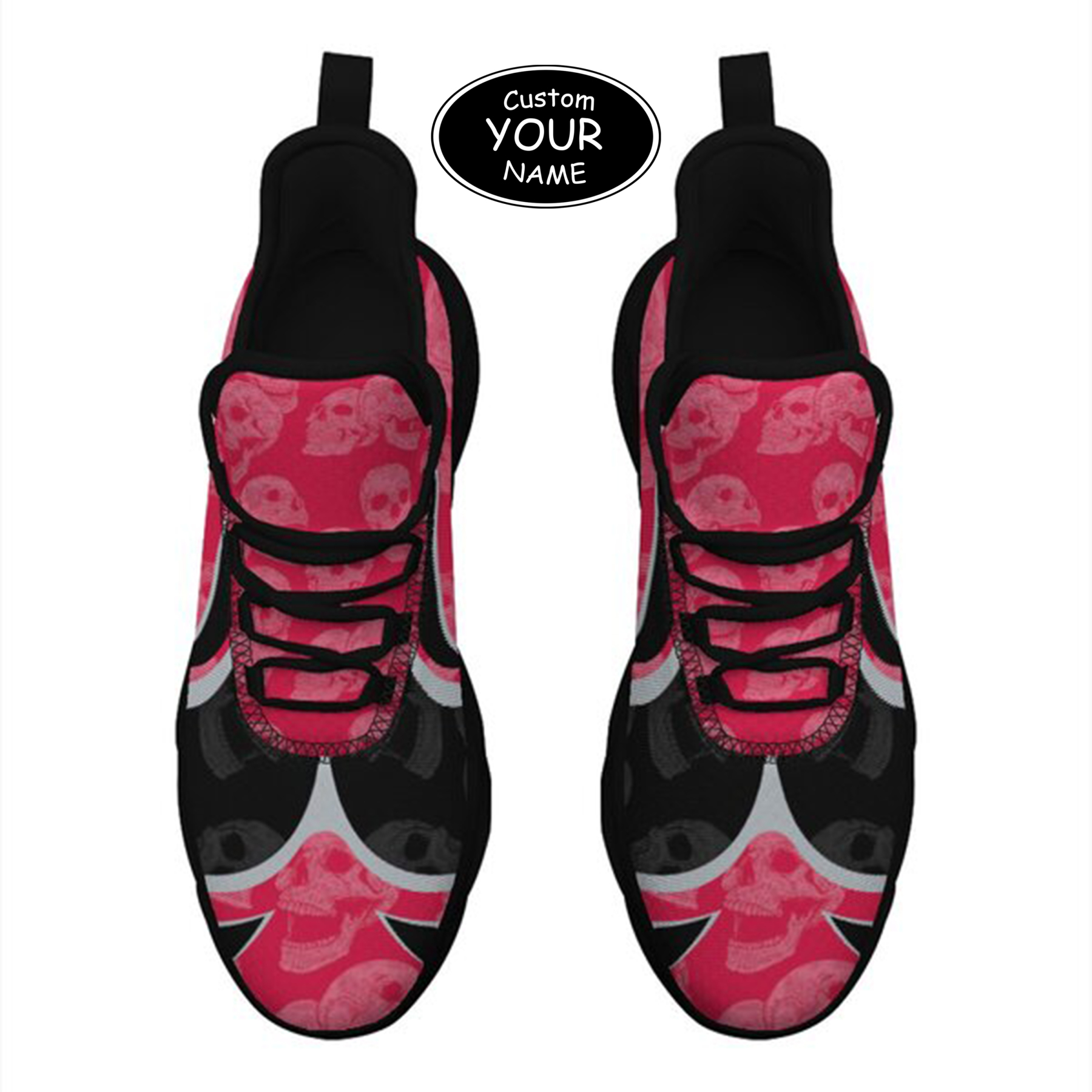 Max Sowl-25-cy-Columbus-3-5, Personalized Ohio State Buckeyes Custom Max Sowl Shoes, Personalized Skull Sport Footwear, Custom Color-Blocked Running Shoes