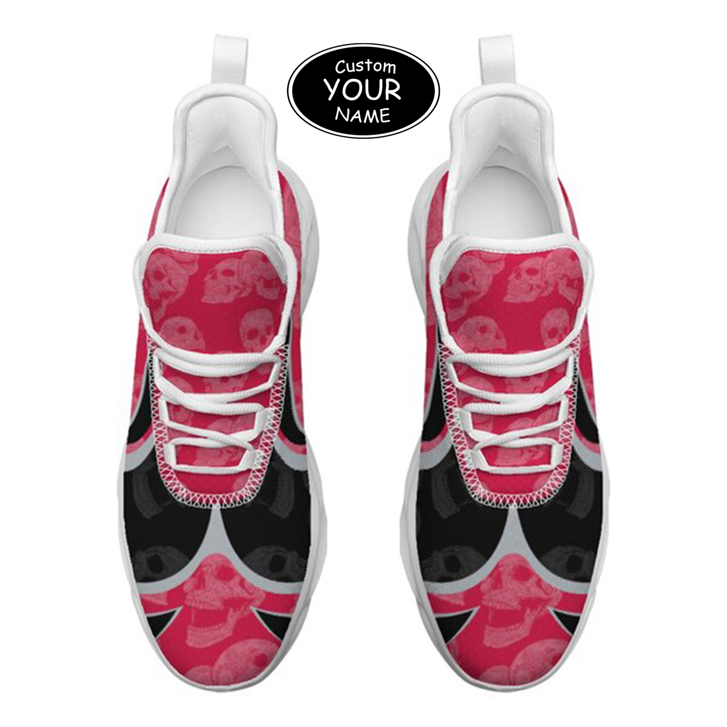 Max Sowl-25-cy-Columbus-3-5, Personalized Ohio State Buckeyes Custom Max Sowl Shoes, Personalized Skull Sport Footwear, Custom Color-Blocked Running Shoes