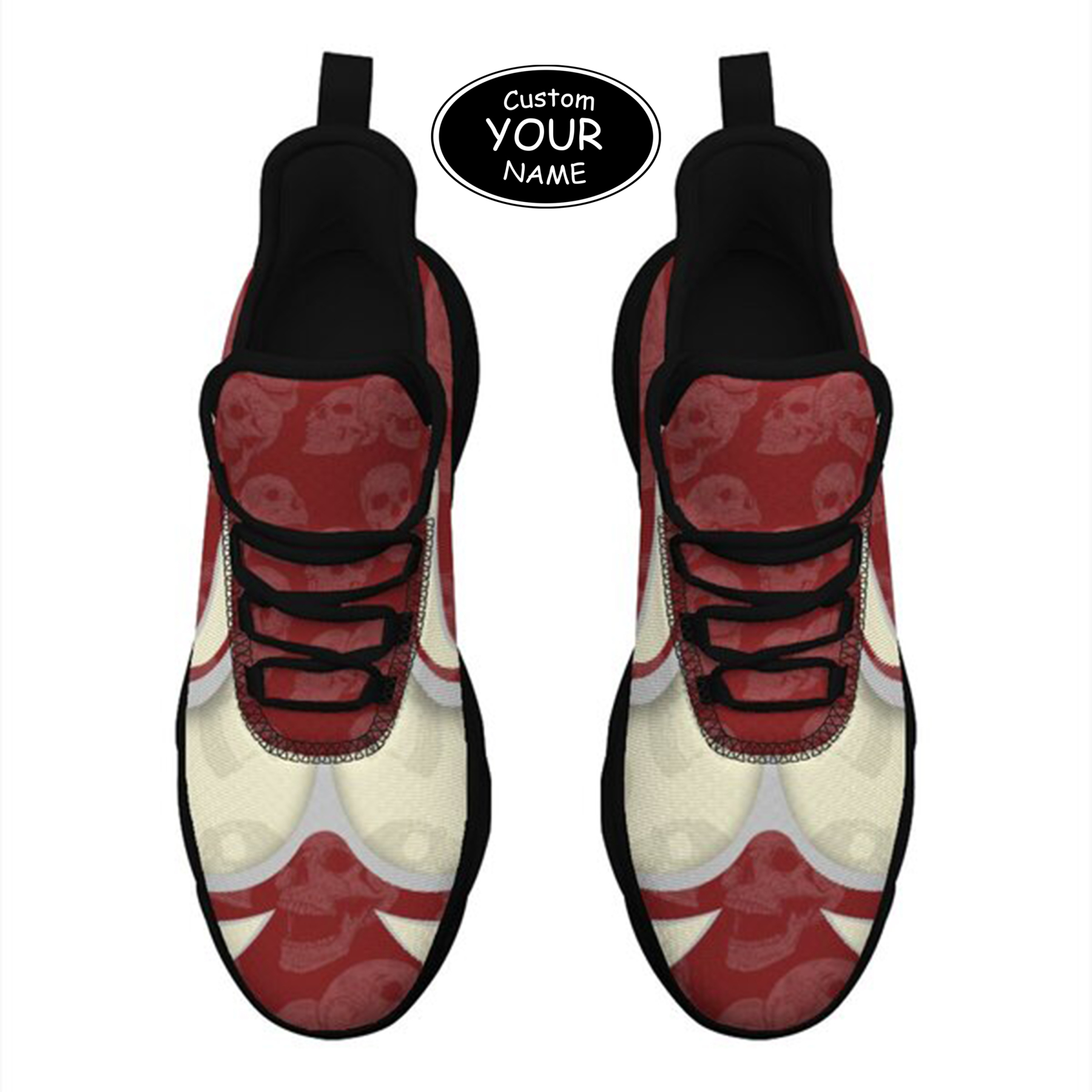 Max Sowl-25-cy-Norman-4-5, Personalized Oklahoma Sooners Custom Max Sowl Shoes, Personalized Skull Sport Footwear, Custom Color-Blocked Running Shoes