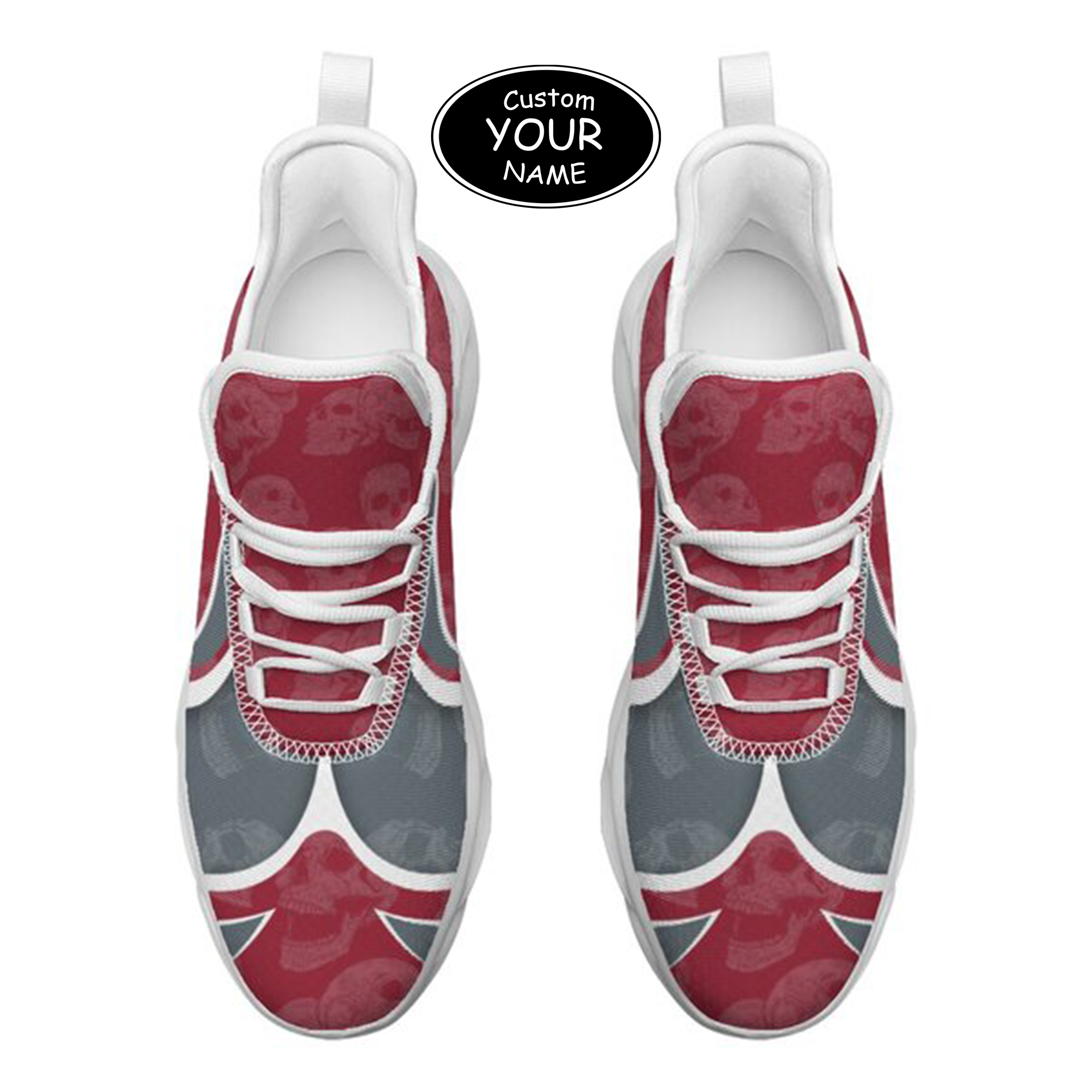 Max Sowl-25-cy-Pullman-10-5, Personalized Washington State Cougars Custom Max Sowl Shoes, Personalized Skull Sport Footwear, Custom Color-Blocked Running Shoes