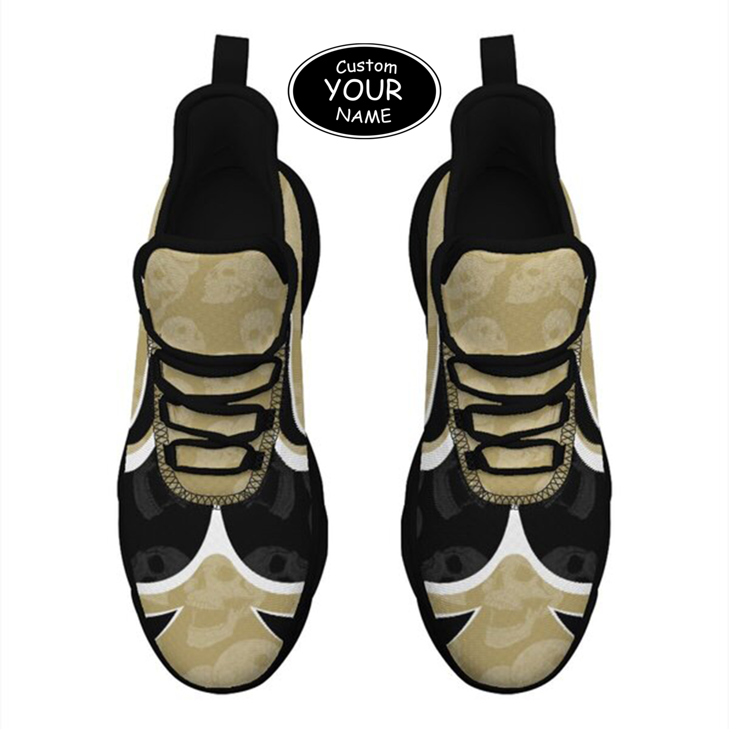 Max Sowl-25-cy-Orlando-11-5, Personalized UCF Knights Custom Max Sowl Shoes, Personalized Skull Sport Footwear, Custom Color-Blocked Running Shoes