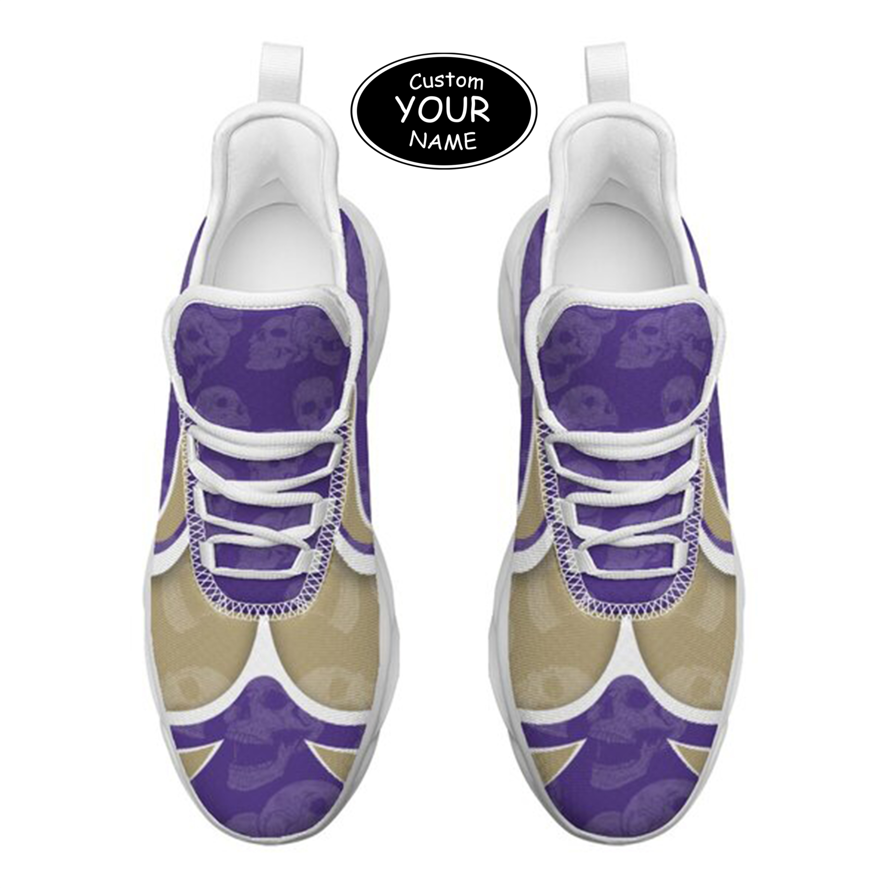 Max Sowl-25-cy-Seattle-13-5, Personalized Washington Huskies Custom Max Sowl Shoes, Personalized Skull Sport Footwear, Custom Color-Blocked Running Shoes