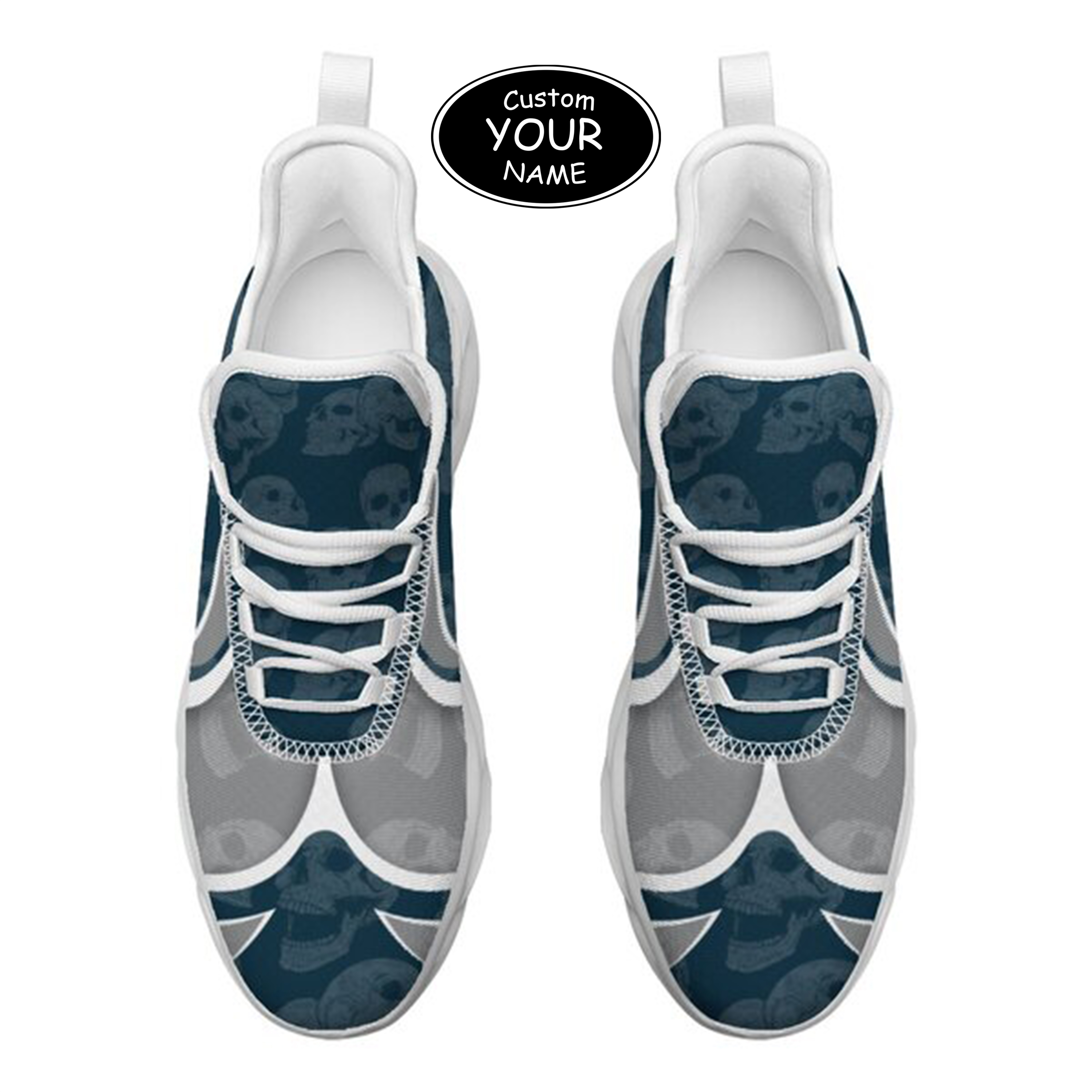 Max Sowl-25-cy-Logan-22-5, Personalized Utah State Aggies Custom Max Sowl Shoes, Personalized Skull Sport Footwear, Custom Color-Blocked Running Shoes