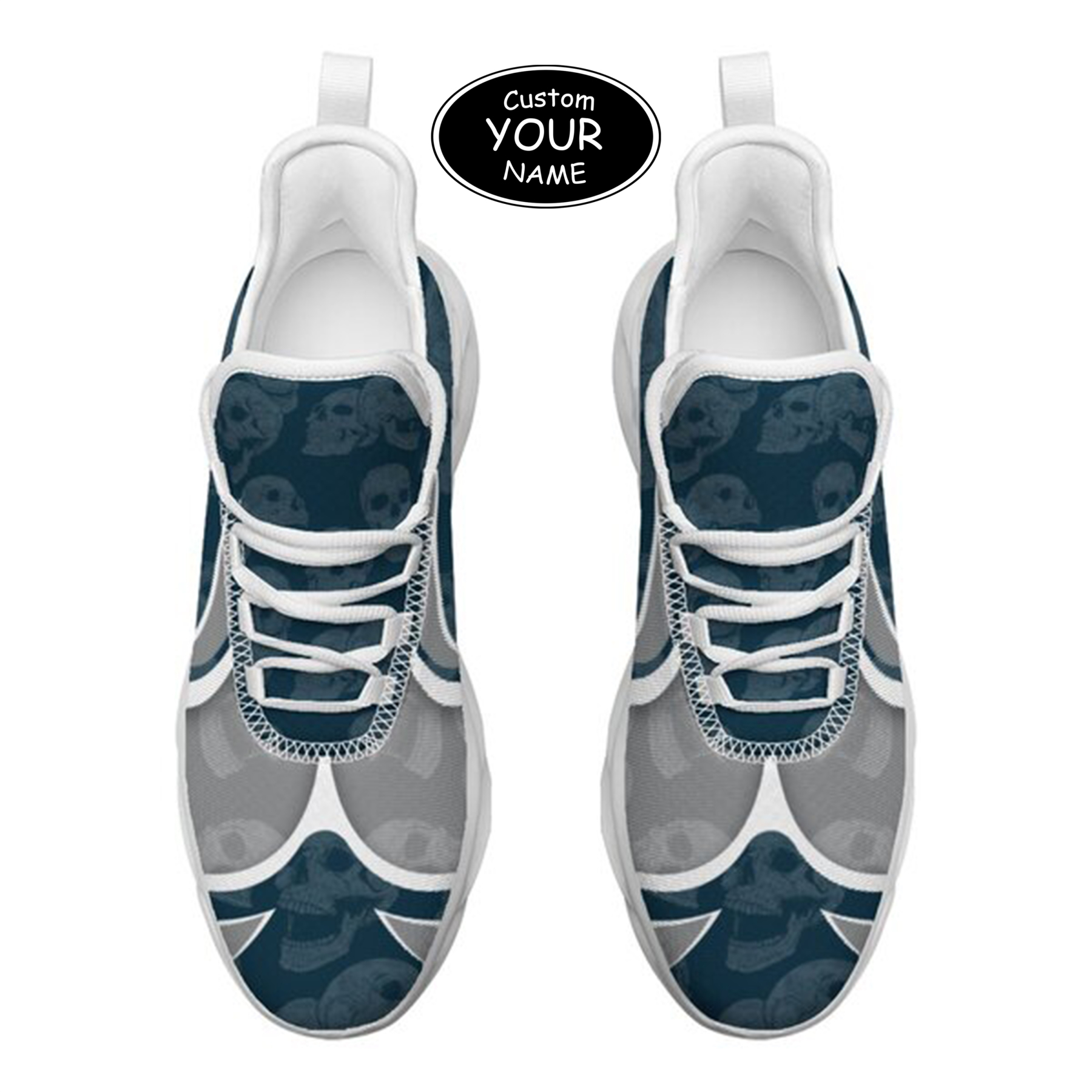 Max Sowl-25-cy-Logan-22-5, Personalized Utah State Aggies Custom Max Sowl Shoes, Personalized Skull Sport Footwear, Custom Color-Blocked Running Shoes