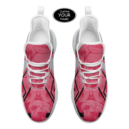 Max Sowl-25-yy-Columbus-3-5, Personalized Ohio State Buckeyes Custom Max Sowl Shoes, Personalized Skull Sport Footwear, Custom Color-Blocked Running Shoes