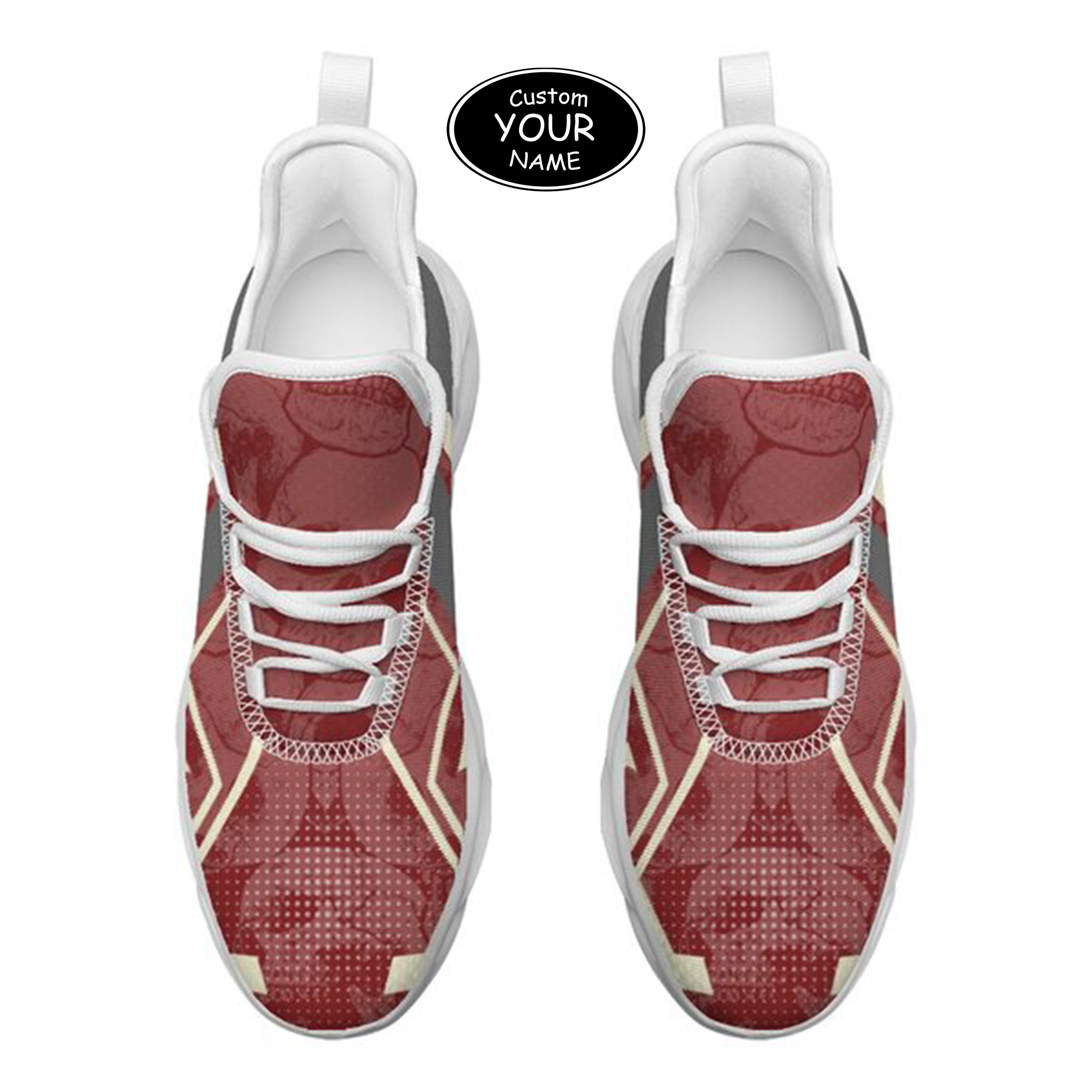 Max Sowl-25-yy-Norman-4-5, Personalized Oklahoma Sooners Custom Max Sowl Shoes, Personalized Skull Sport Footwear, Custom Color-Blocked Running Shoes