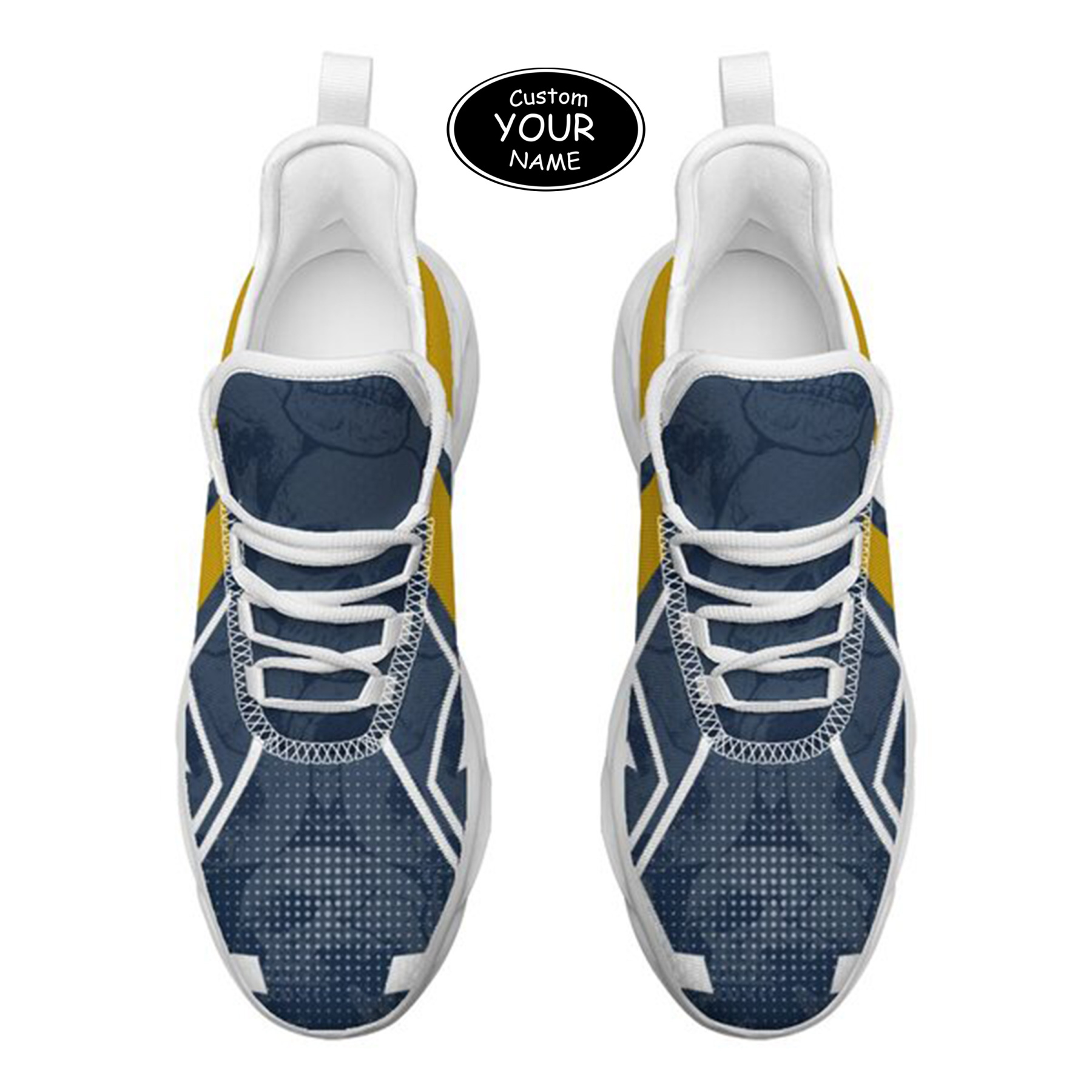 Max Sowl-25-yy-South Bend-5-5, Personalized Notre Dame Fighting Irish Custom Max Sowl Shoes, Personalized Skull Sport Footwear, Custom Color-Blocked Running Shoes