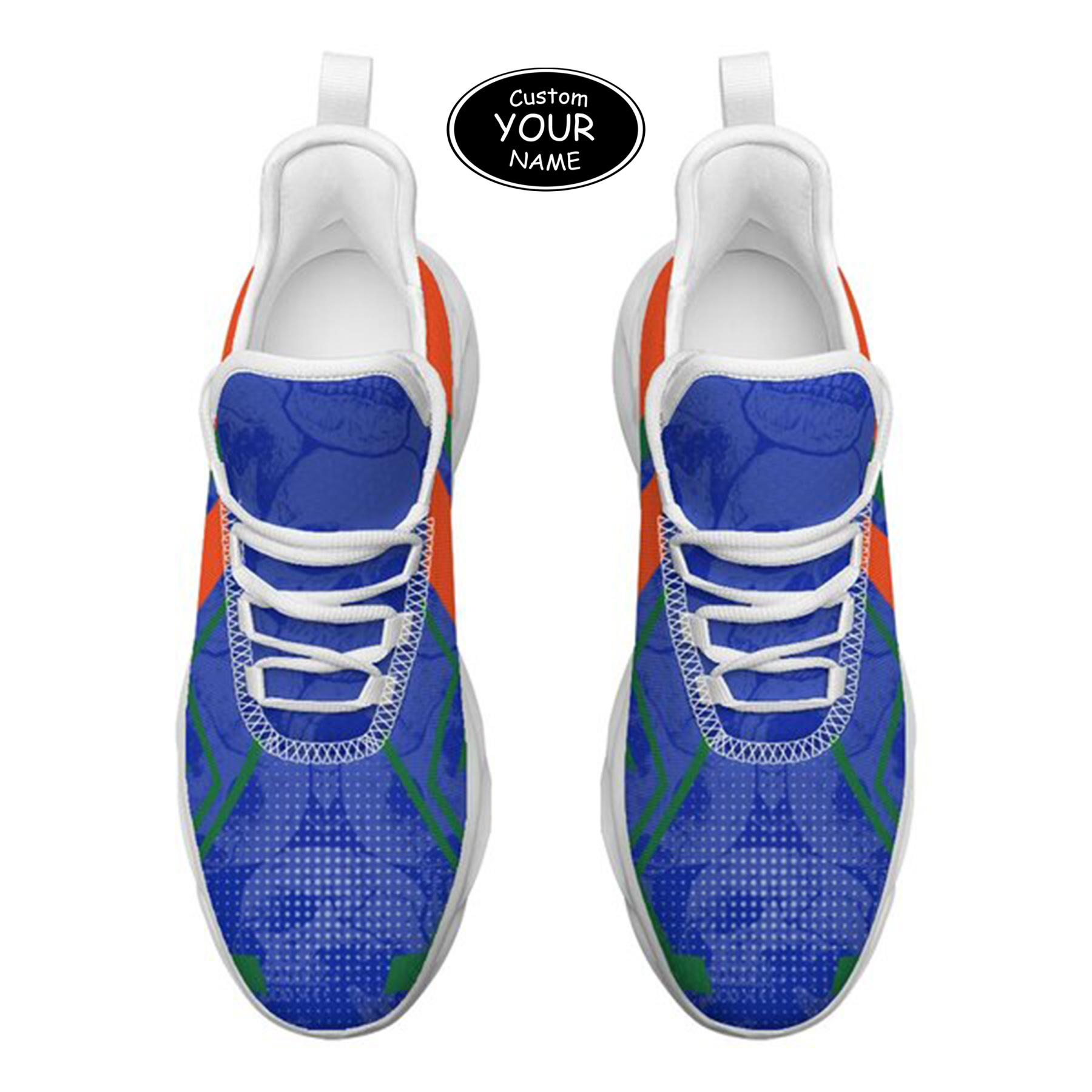 Max Sowl-25-yy-Gainesville-7-5, Personalized Florida Gators Custom Max Sowl Shoes, Personalized Skull Sport Footwear, Custom Color-Blocked Running Shoes