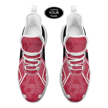 Max Sowl-25-yy-Athens-8-5, Personalized Georgia Bulldogs Custom Max Sowl Shoes, Personalized Skull Sport Footwear, Custom Color-Blocked Running Shoes