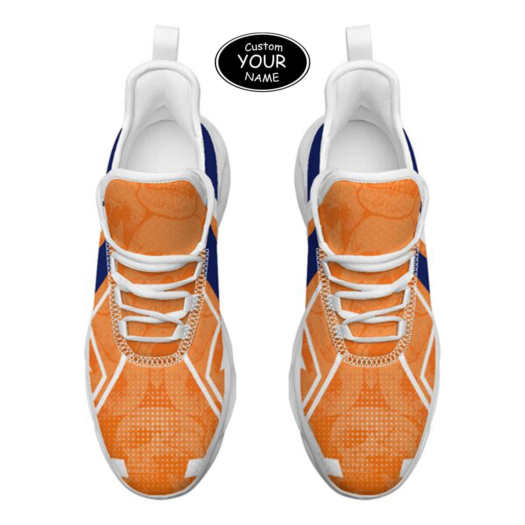 Max Sowl-25-yy-Syracuse-15-5, Personalized Syracuse Orange Custom Max Sowl Shoes, Personalized Skull Sport Footwear, Custom Color-Blocked Running Shoes