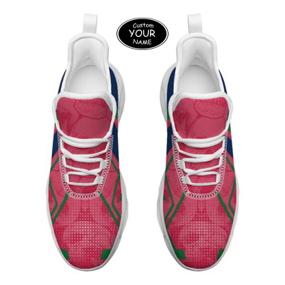 Max Sowl-25-yy-Fresno-18-5, Personalized Fresno State Bulldogs Custom Max Sowl Shoes, Personalized Skull Sport Footwear, Custom Color-Blocked Running Shoes