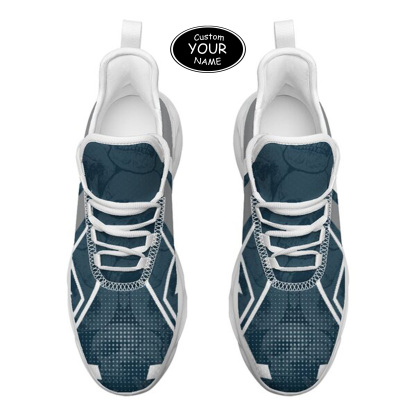 Max Sowl-25-yy-Logan-22-5, Personalized Utah State Aggies Custom Max Sowl Shoes, Personalized Skull Sport Footwear, Custom Color-Blocked Running Shoes