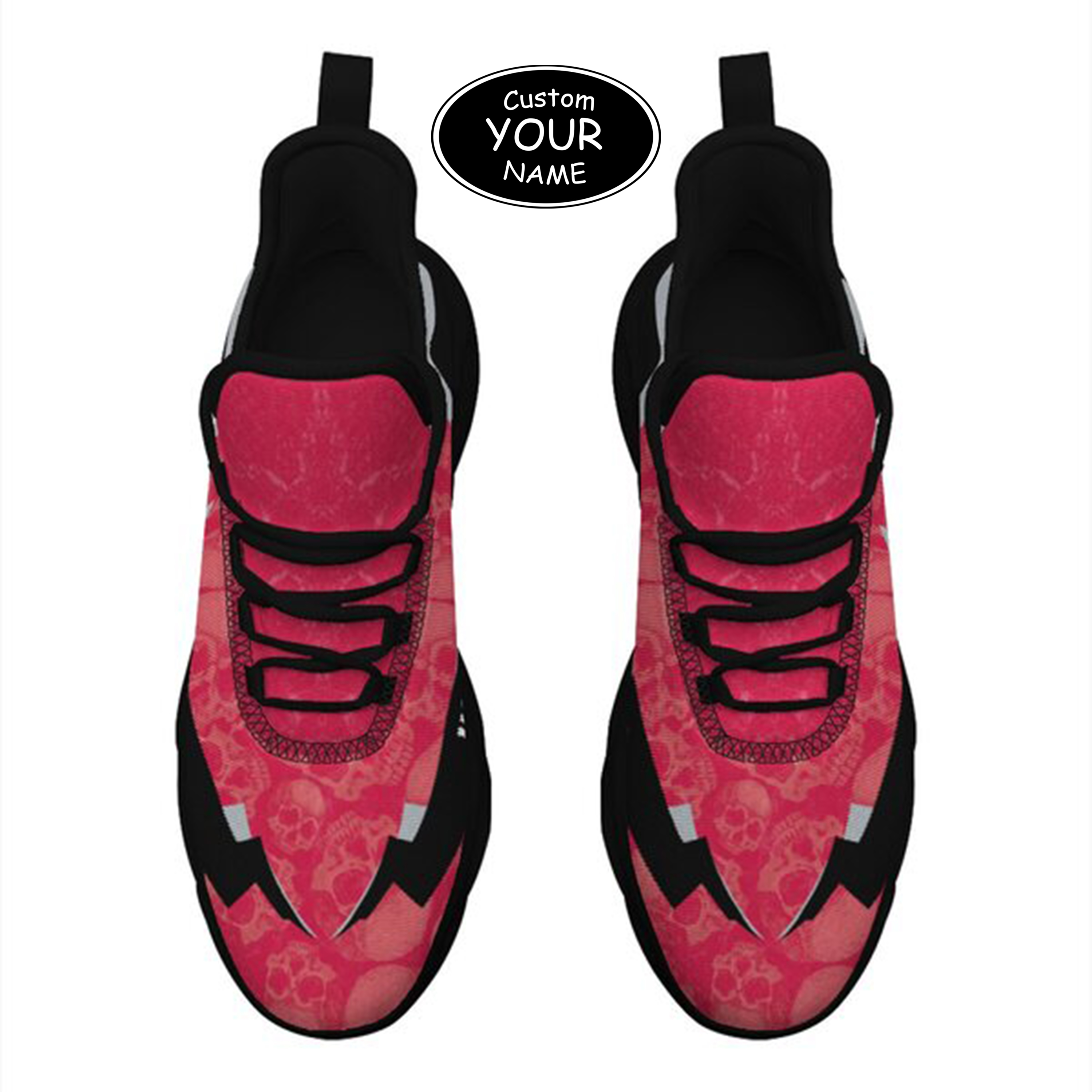 Max Sowl-25-cy-Columbus-3-6, Personalized Ohio State Buckeyes Custom Max Sowl Shoes, Personalized Skull Sport Footwear, Custom Color-Blocked Running Shoes