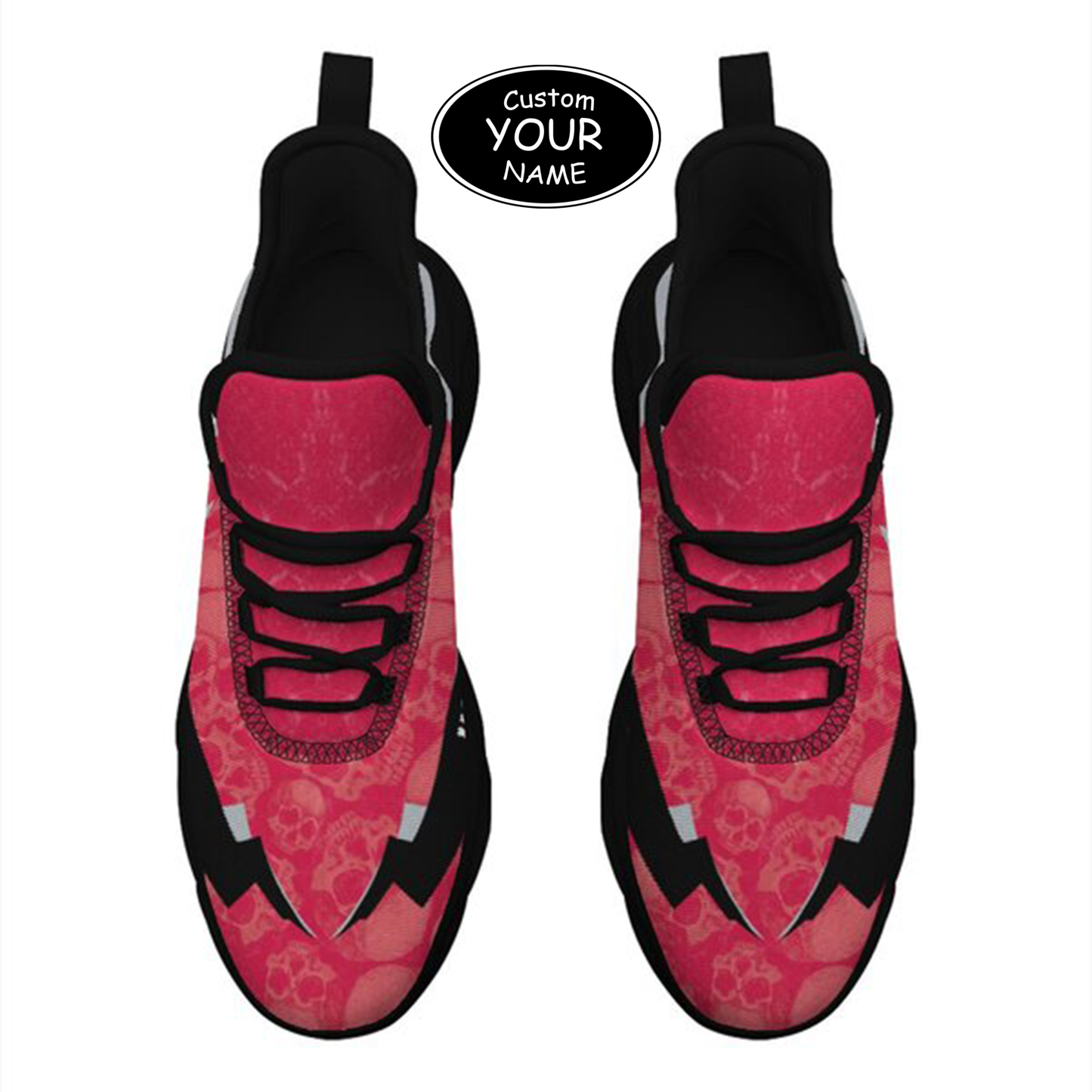 Max Sowl-25-cy-Columbus-3-6, Personalized Ohio State Buckeyes Custom Max Sowl Shoes, Personalized Skull Sport Footwear, Custom Color-Blocked Running Shoes