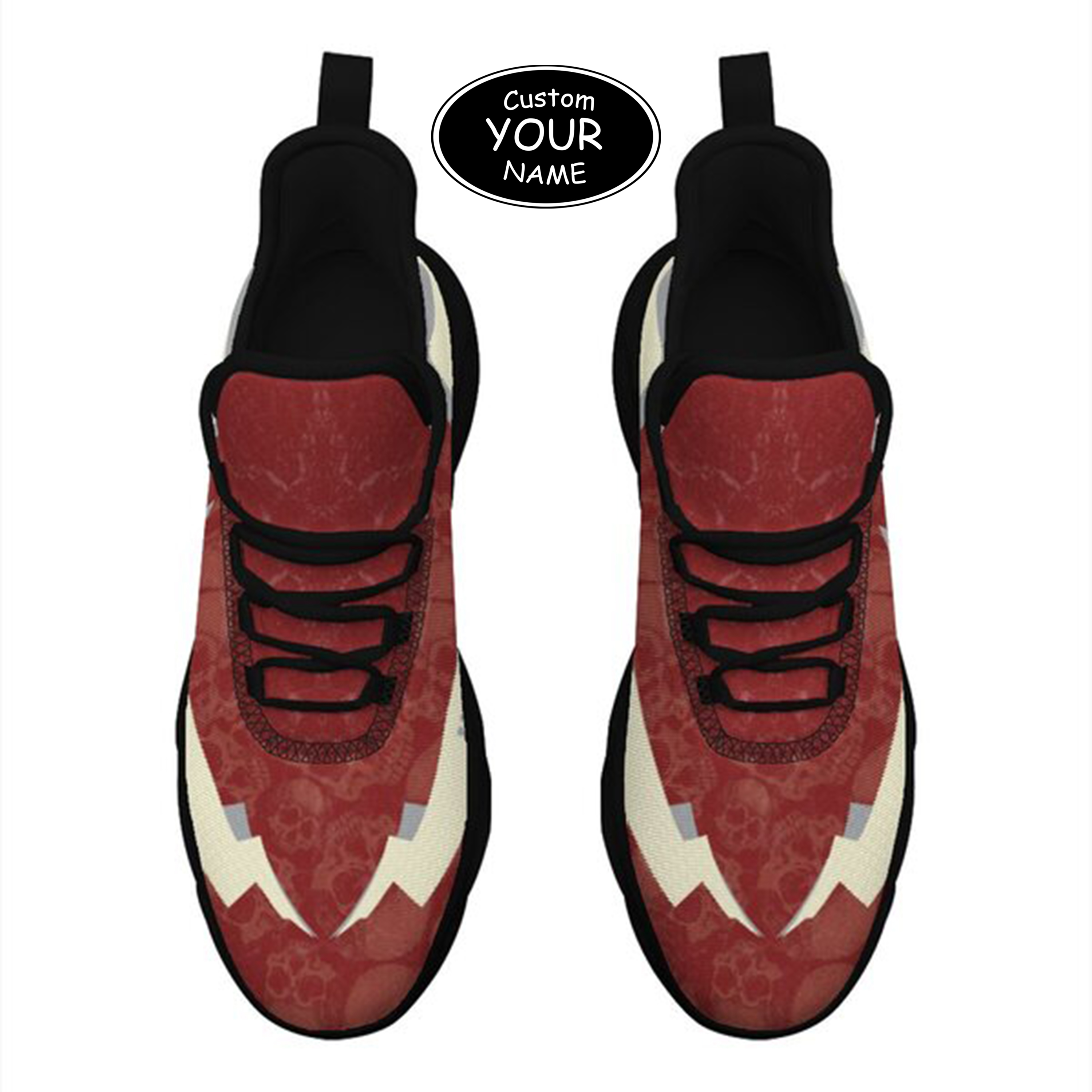 Max Sowl-25-cy-Norman-4-6, Personalized Oklahoma Sooners Custom Max Sowl Shoes, Personalized Skull Sport Footwear, Custom Color-Blocked Running Shoes