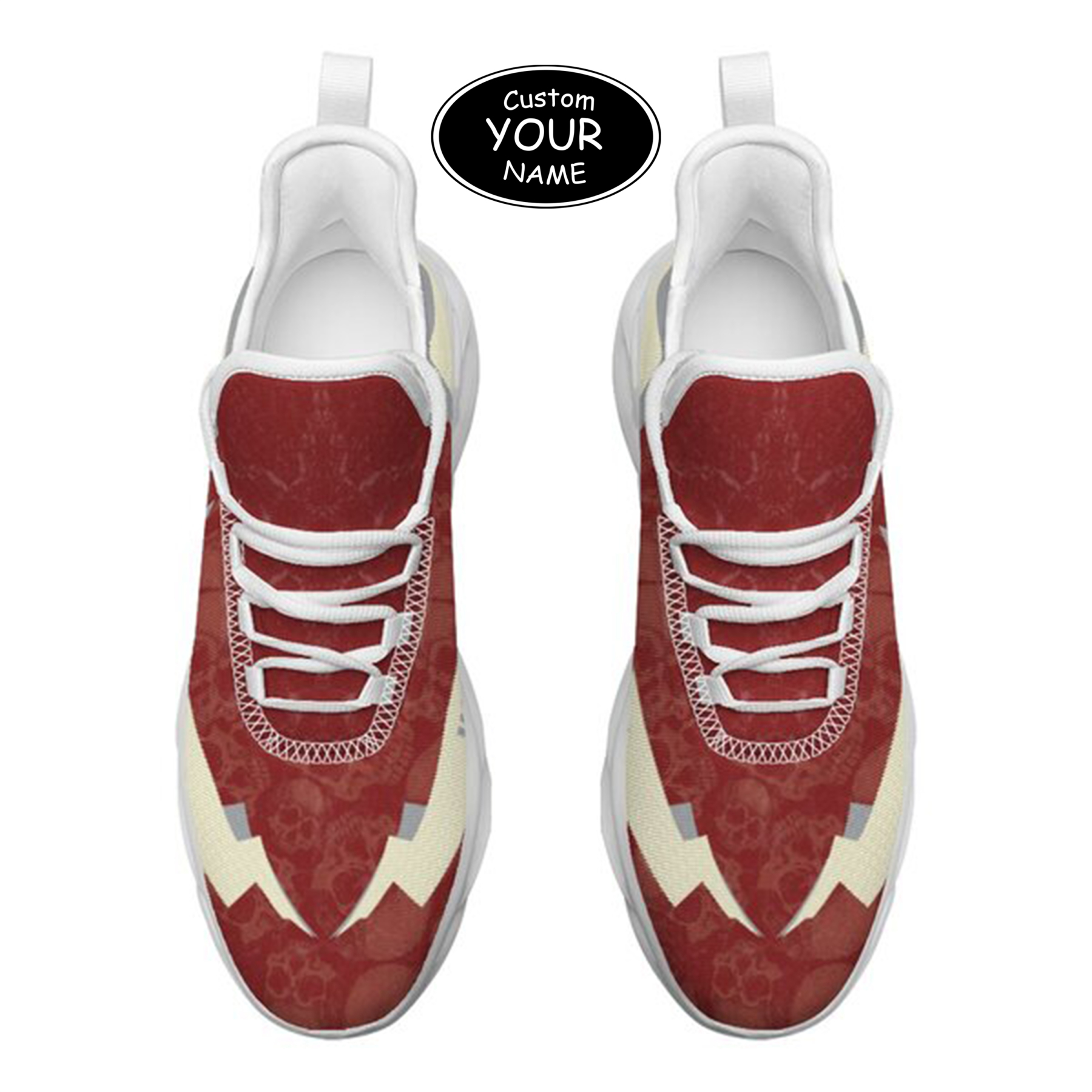 Max Sowl-25-cy-Norman-4-6, Personalized Oklahoma Sooners Custom Max Sowl Shoes, Personalized Skull Sport Footwear, Custom Color-Blocked Running Shoes