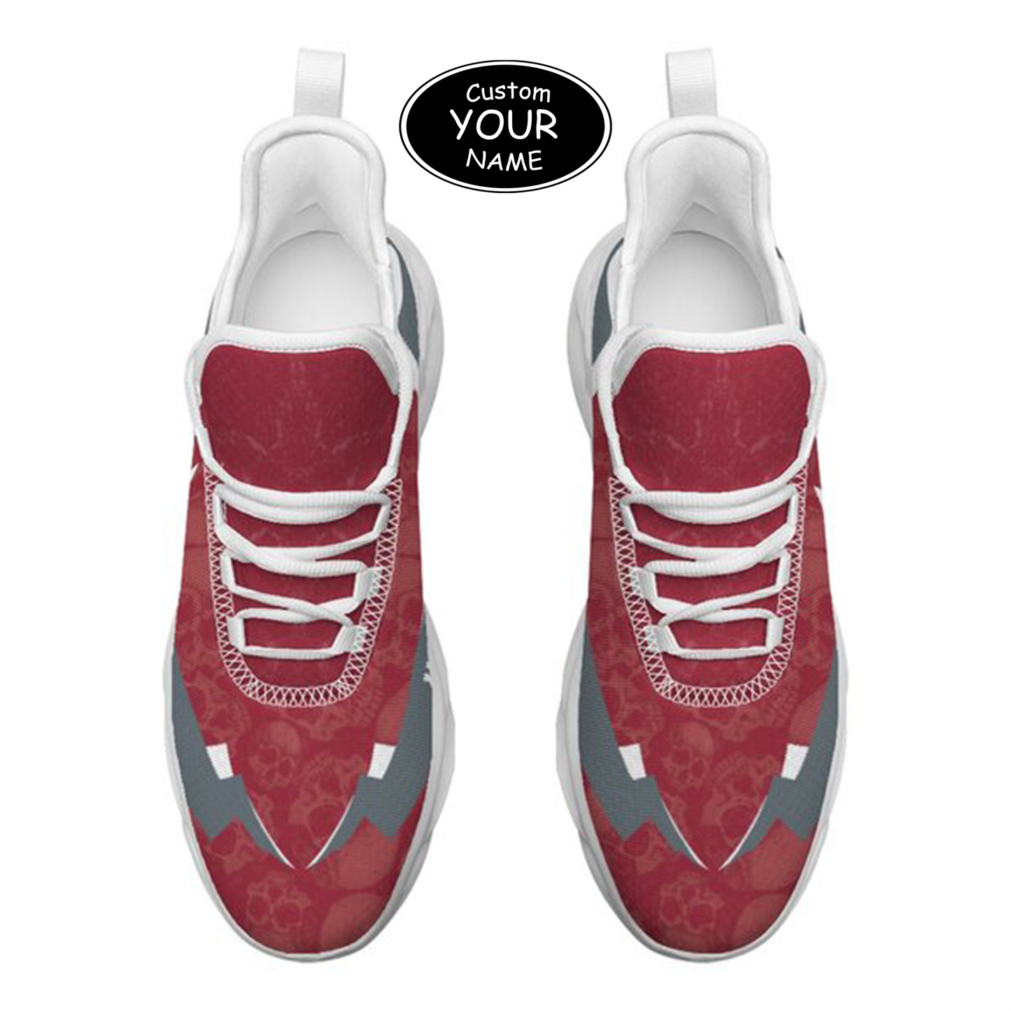 Max Sowl-25-cy-Pullman-10-6, Personalized Washington State Cougars Custom Max Sowl Shoes, Personalized Skull Sport Footwear, Custom Color-Blocked Running Shoes