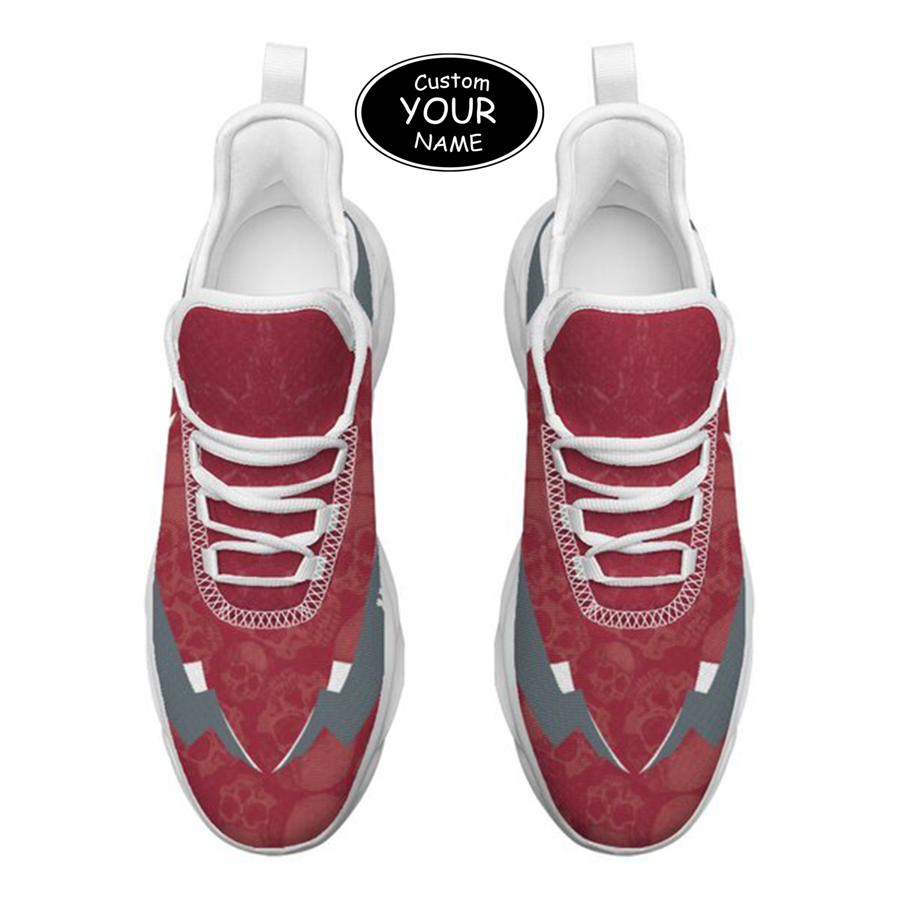 Max Sowl-25-cy-Pullman-10-6, Personalized Washington State Cougars Custom Max Sowl Shoes, Personalized Skull Sport Footwear, Custom Color-Blocked Running Shoes