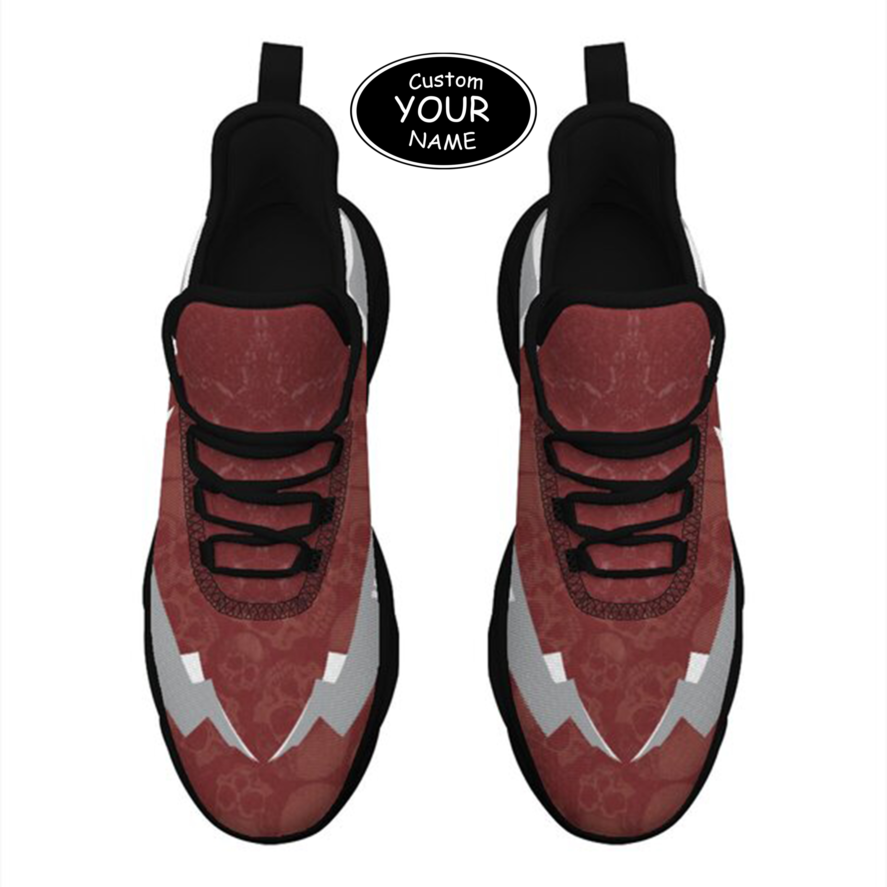 Max Sowl-25-cy-College Station-16-6, Personalized Texas A&M Aggies Custom Max Sowl Shoes, Personalized Skull Sport Footwear, Custom Color-Blocked Running Shoes