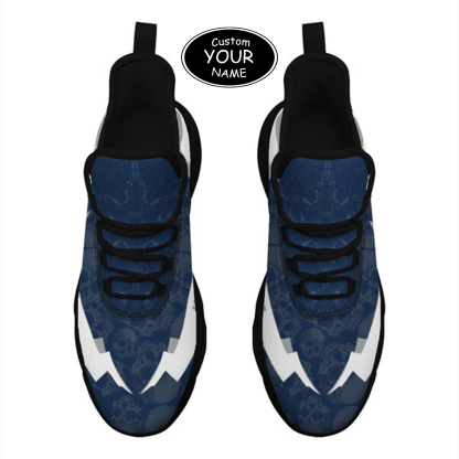 Max Sowl-25-cy-State College-17-6, Personalized Penn State Nittany Lions Custom Max Sowl Shoes, Personalized Skull Sport Footwear, Custom Color-Blocked Running Shoes