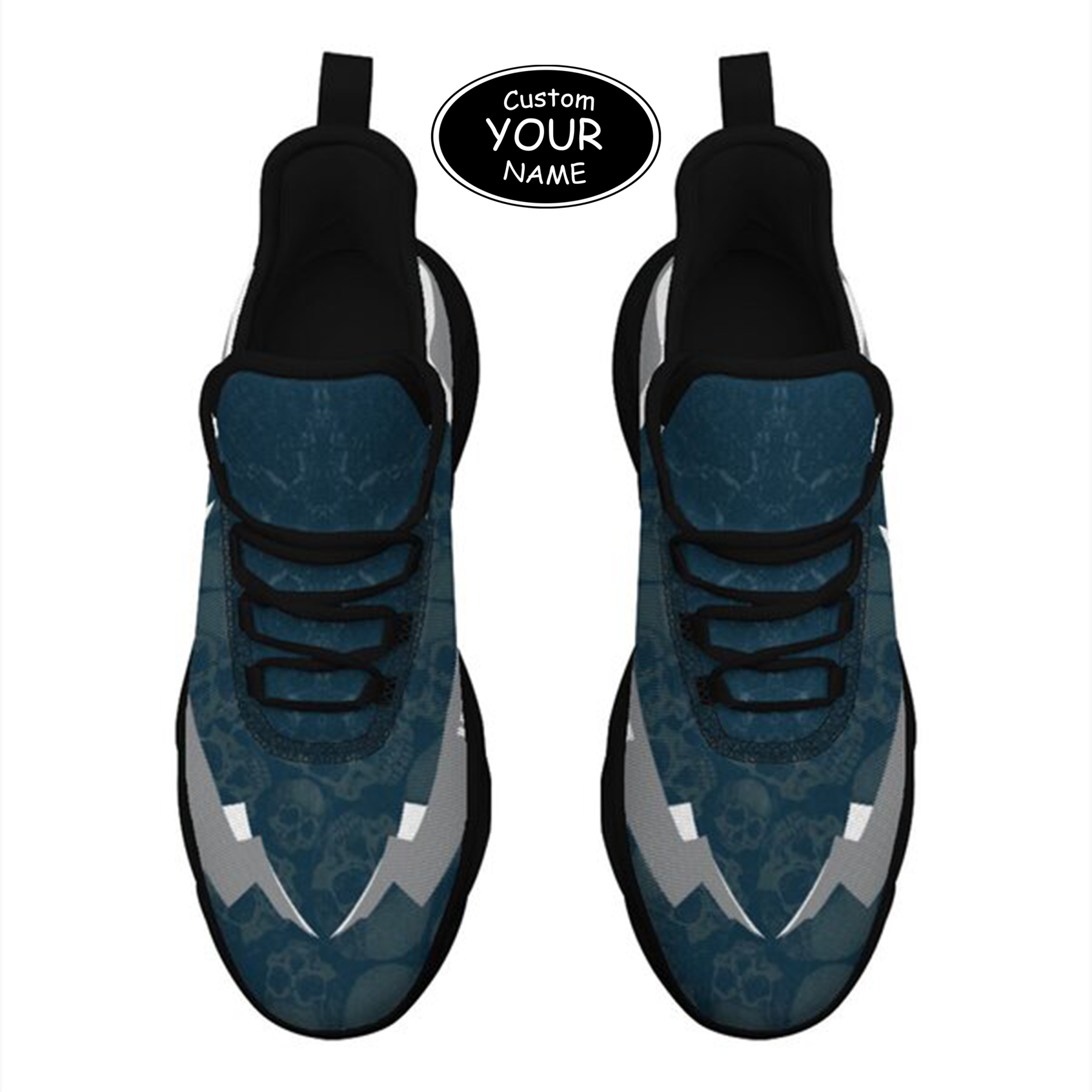 Max Sowl-25-cy-Logan-22-6, Personalized Utah State Aggies Custom Max Sowl Shoes, Personalized Skull Sport Footwear, Custom Color-Blocked Running Shoes