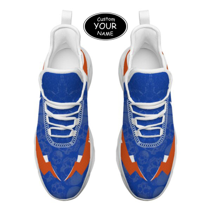 Max Sowl-25-cy-Boise-23-6, Personalized Boise State Broncos Custom Max Sowl Shoes, Personalized Skull Sport Footwear, Custom Color-Blocked Running Shoes
