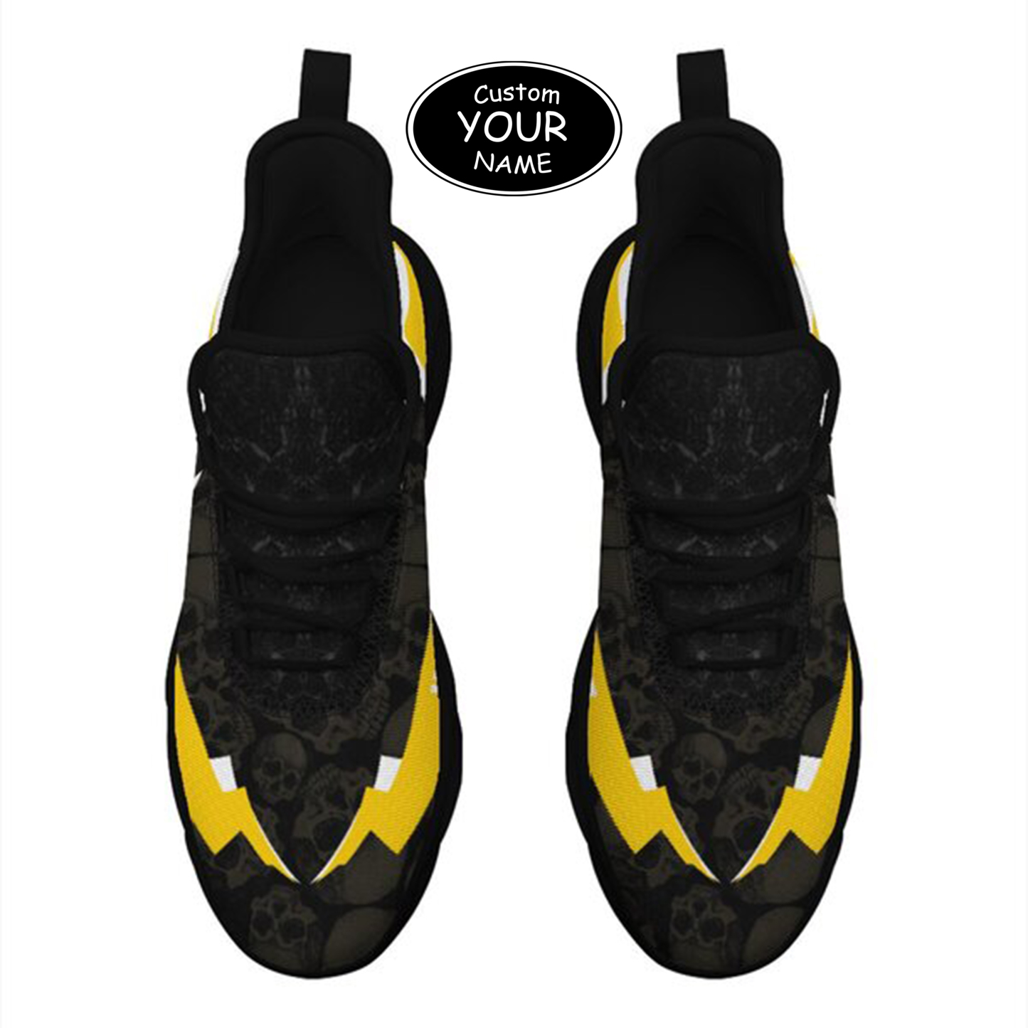 Max Sowl-25-cy-Iowa City-25-6, Personalized Iowa Hawkeyes Custom Max Sowl Shoes, Personalized Skull Sport Footwear, Custom Color-Blocked Running Shoes