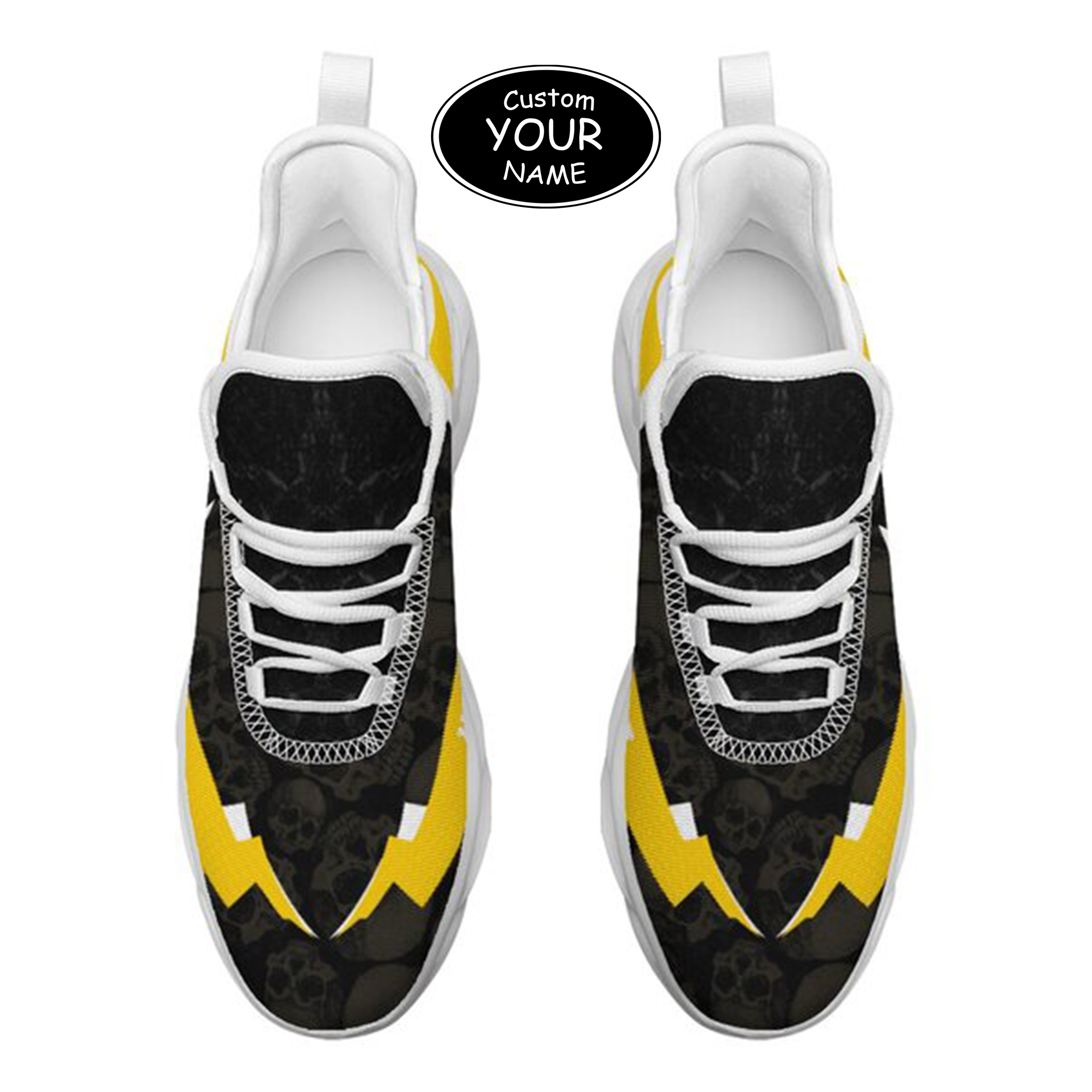 Max Sowl-25-cy-Iowa City-25-6, Personalized Iowa Hawkeyes Custom Max Sowl Shoes, Personalized Skull Sport Footwear, Custom Color-Blocked Running Shoes