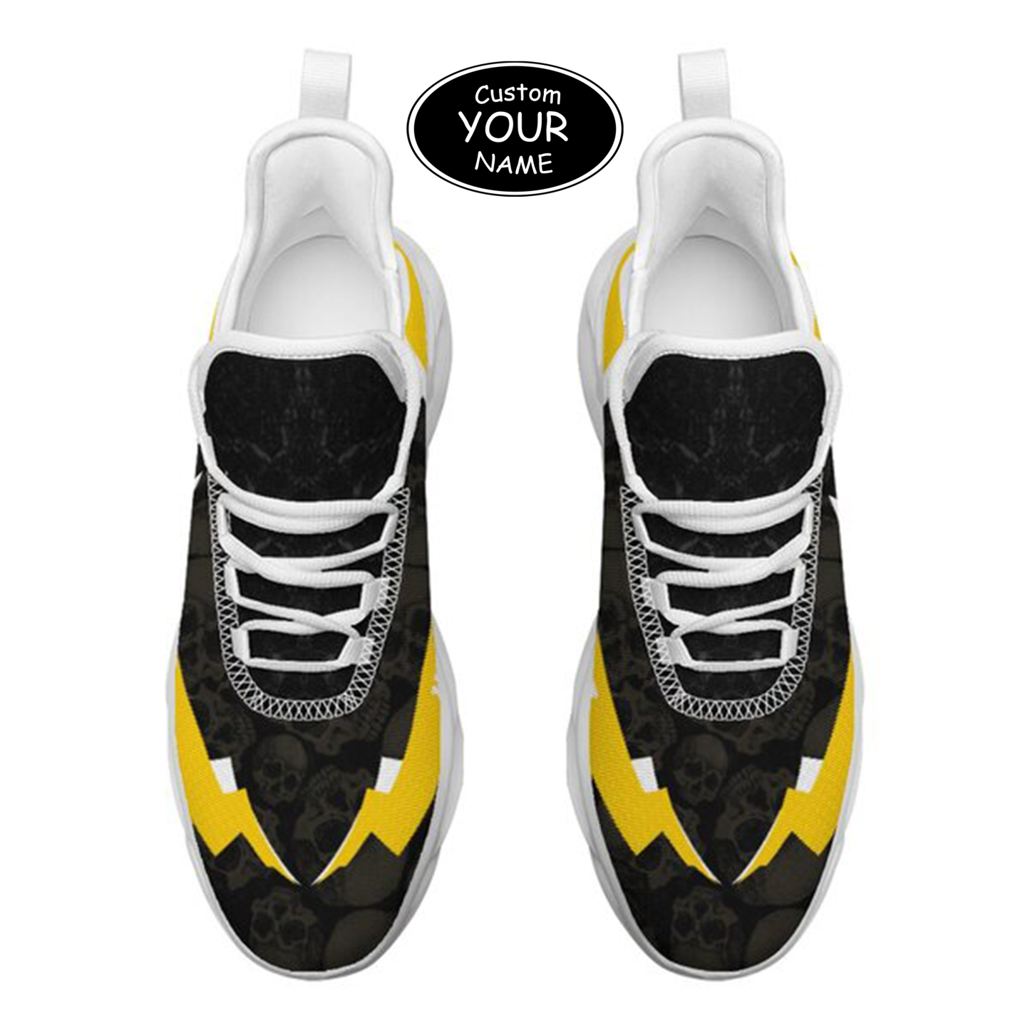 Max Sowl-25-cy-Iowa City-25-6, Personalized Iowa Hawkeyes Custom Max Sowl Shoes, Personalized Skull Sport Footwear, Custom Color-Blocked Running Shoes