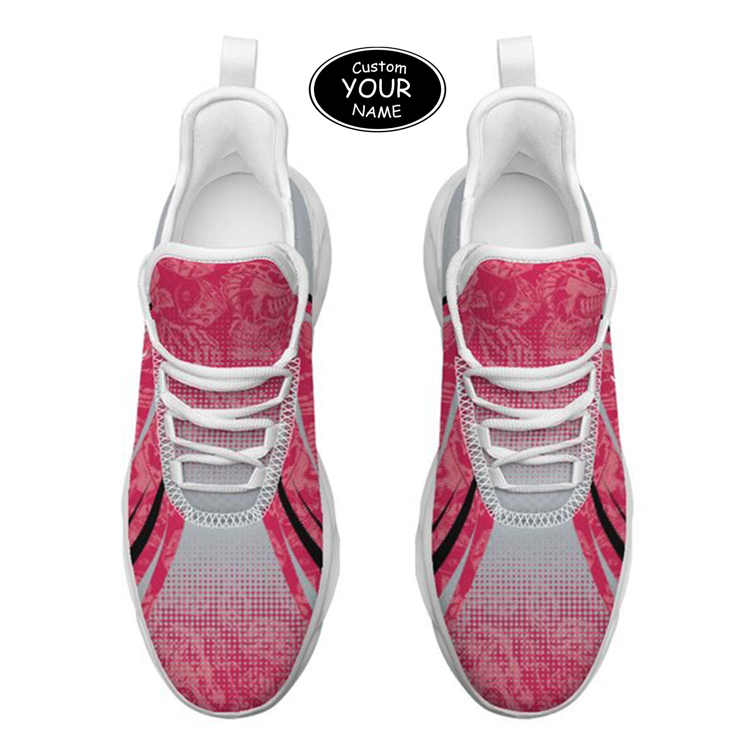 Max Sowl-25-yy-Columbus-3-6, Personalized Ohio State Buckeyes Custom Max Sowl Shoes, Personalized Skull Sport Footwear, Custom Color-Blocked Running Shoes