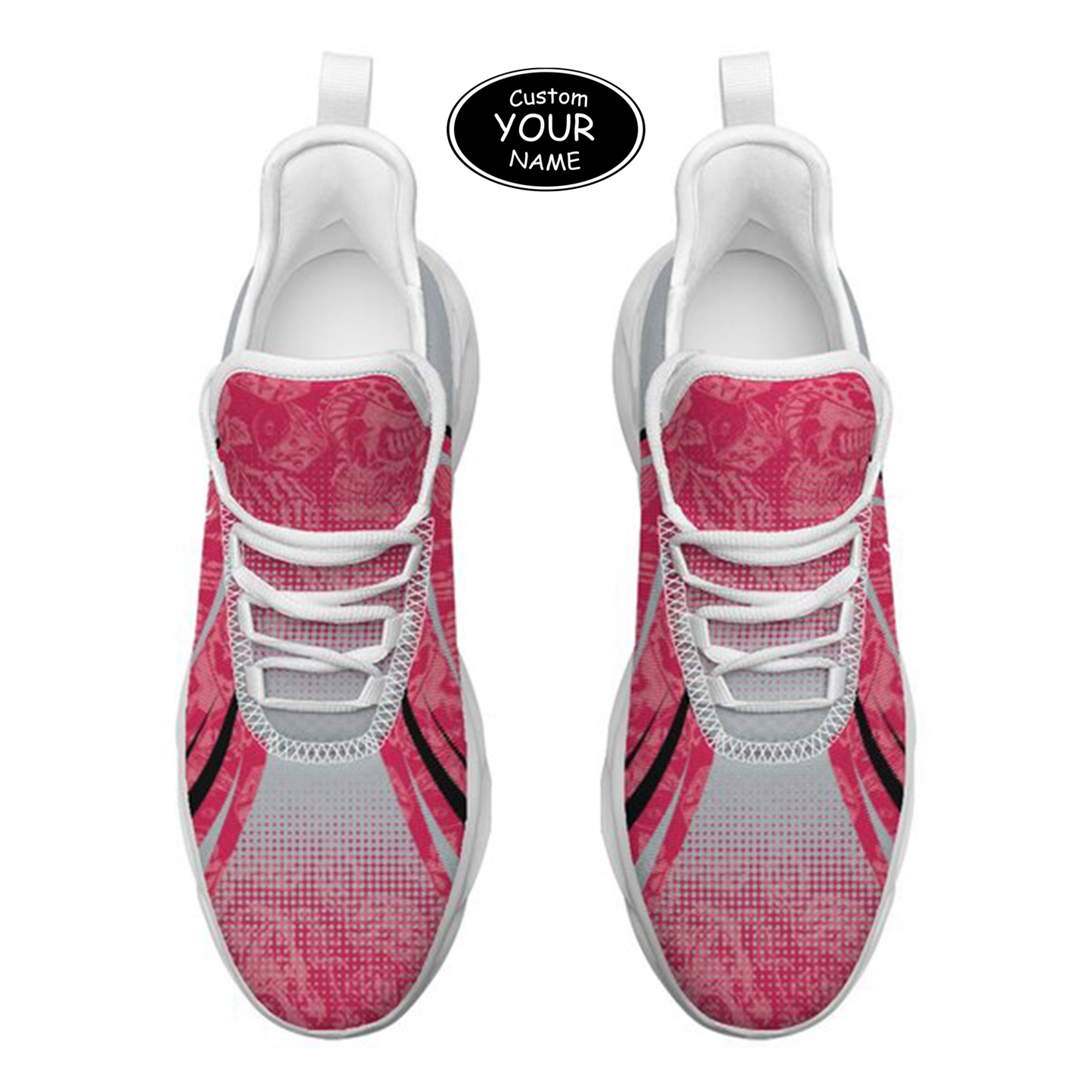 Max Sowl-25-yy-Columbus-3-6, Personalized Ohio State Buckeyes Custom Max Sowl Shoes, Personalized Skull Sport Footwear, Custom Color-Blocked Running Shoes