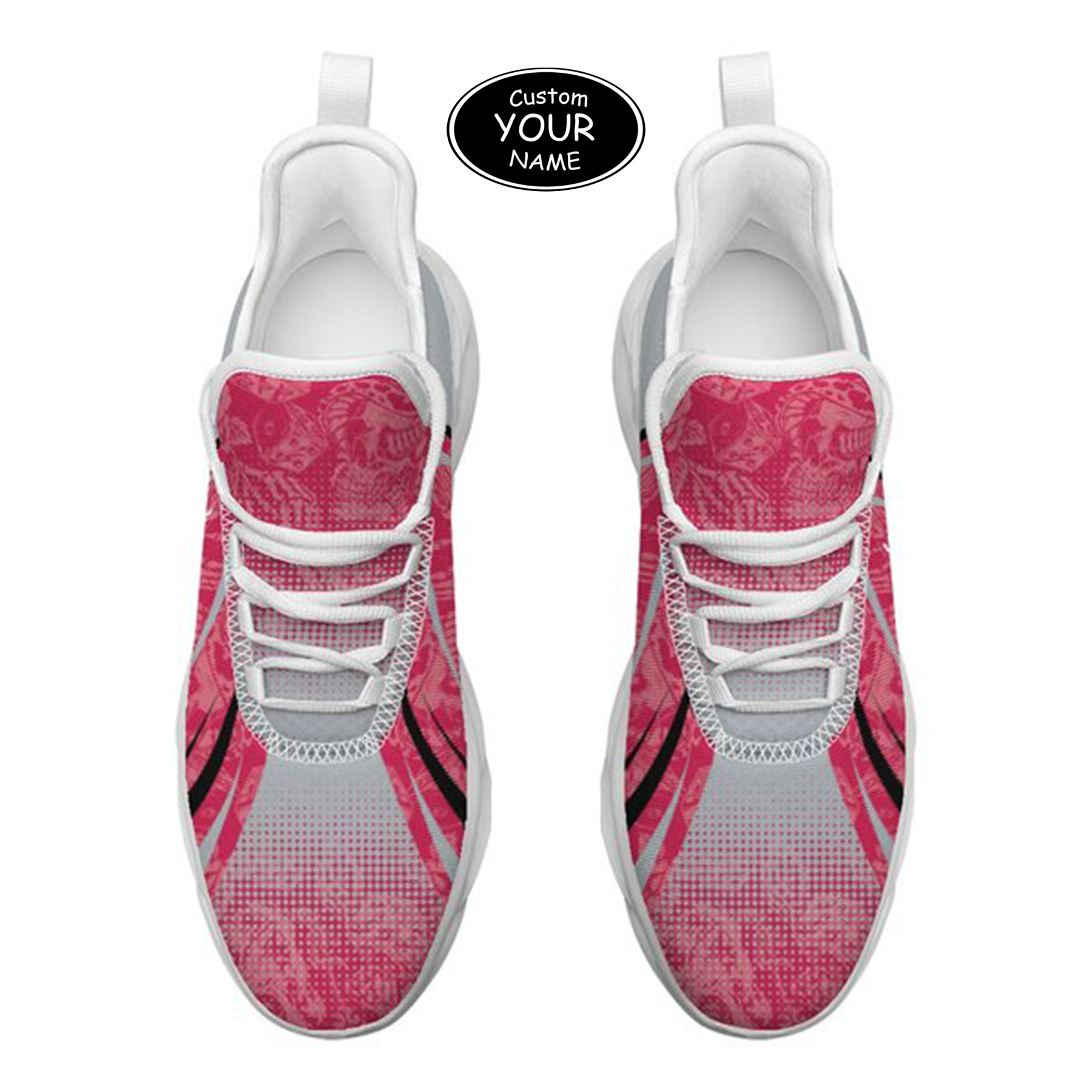 Max Sowl-25-yy-Columbus-3-6, Personalized Ohio State Buckeyes Custom Max Sowl Shoes, Personalized Skull Sport Footwear, Custom Color-Blocked Running Shoes